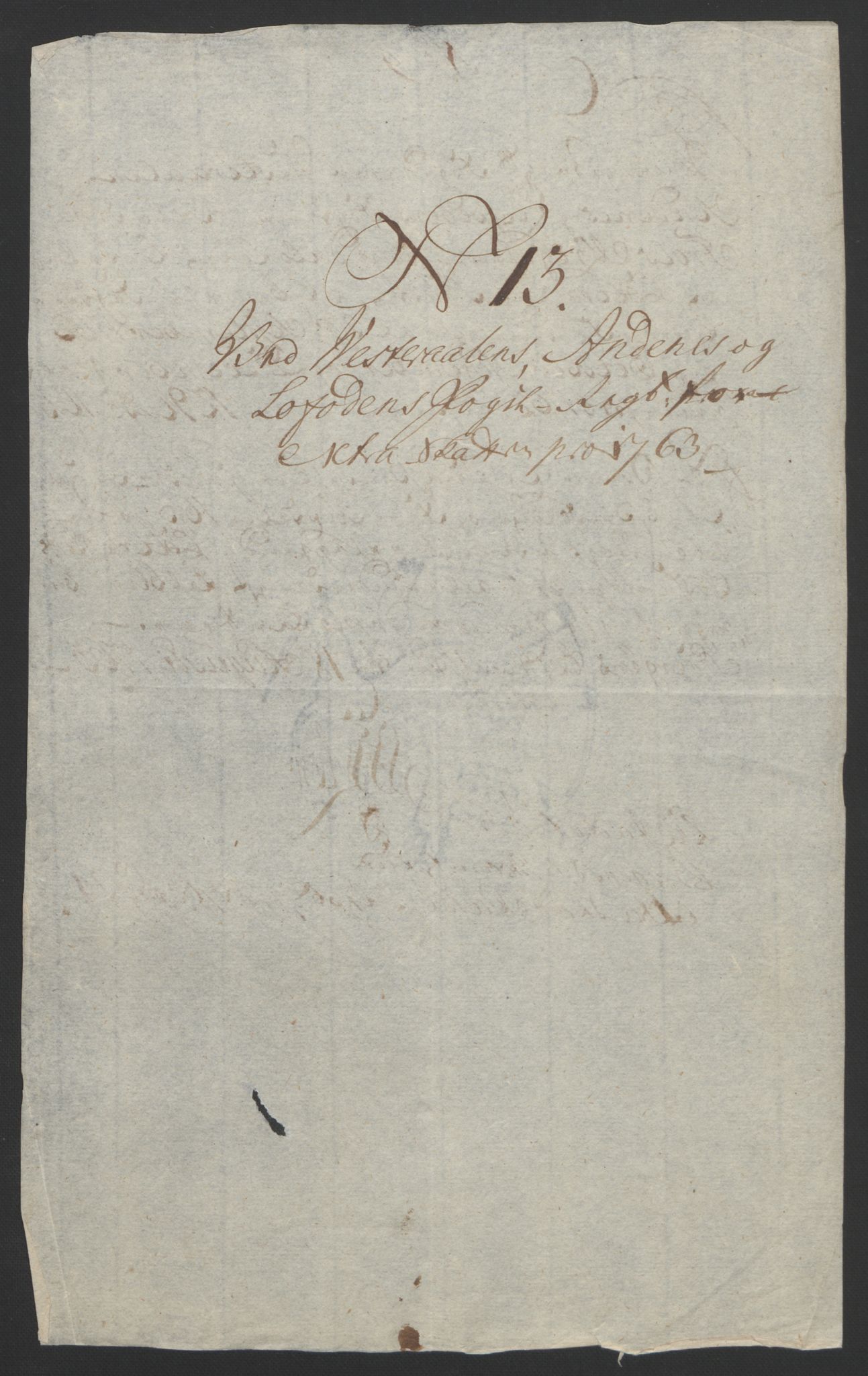 Rentekammeret inntil 1814, Reviderte regnskaper, Fogderegnskap, RA/EA-4092/R67/L4747: Ekstraskatten Vesterålen, Andenes og Lofoten, 1762-1766, p. 187