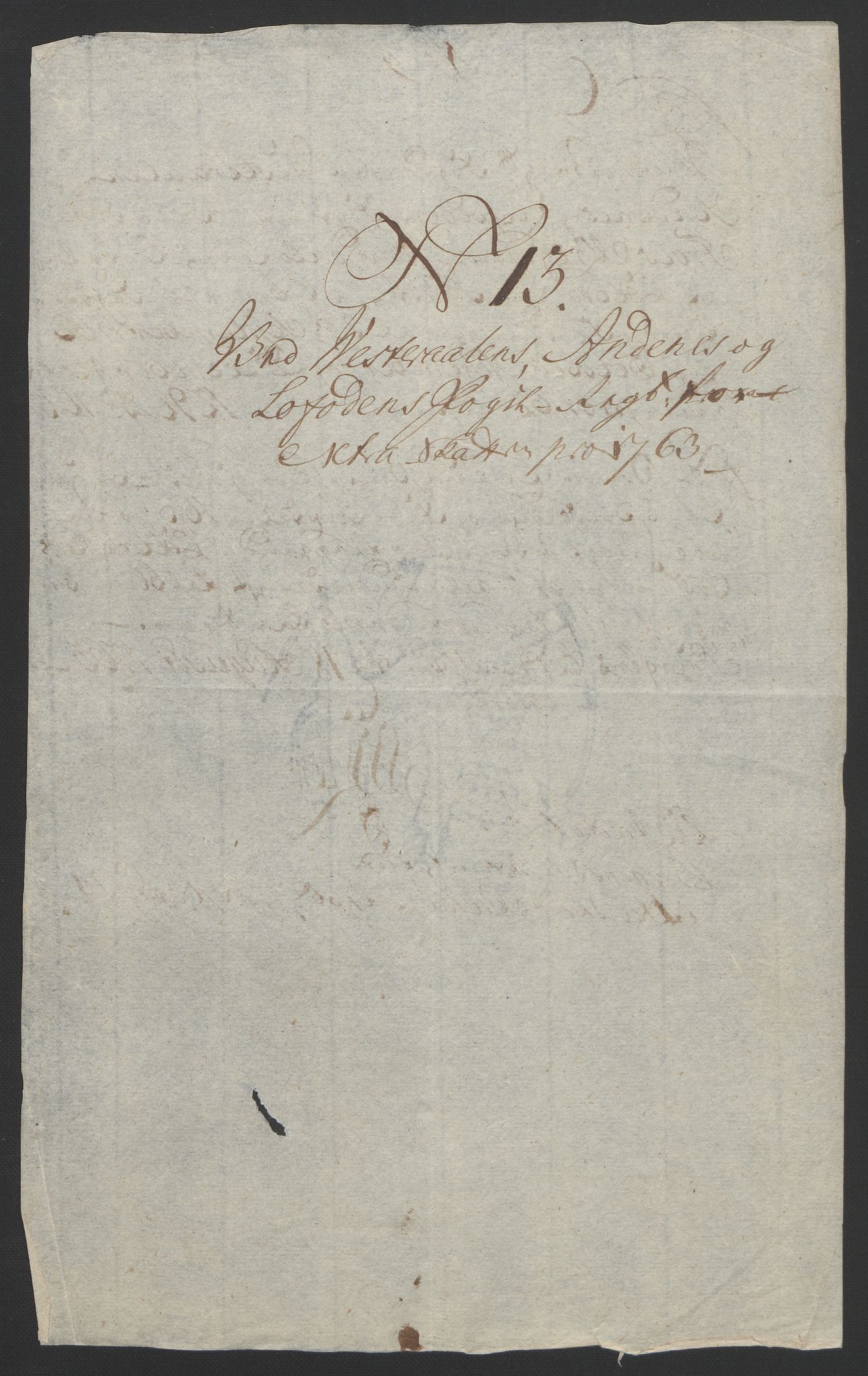 Rentekammeret inntil 1814, Reviderte regnskaper, Fogderegnskap, AV/RA-EA-4092/R67/L4747: Ekstraskatten Vesterålen, Andenes og Lofoten, 1762-1766, p. 187