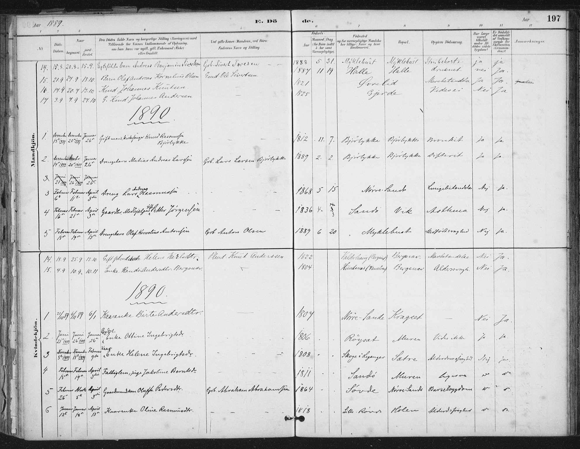 Ministerialprotokoller, klokkerbøker og fødselsregistre - Møre og Romsdal, AV/SAT-A-1454/503/L0037: Parish register (official) no. 503A05, 1884-1900, p. 197