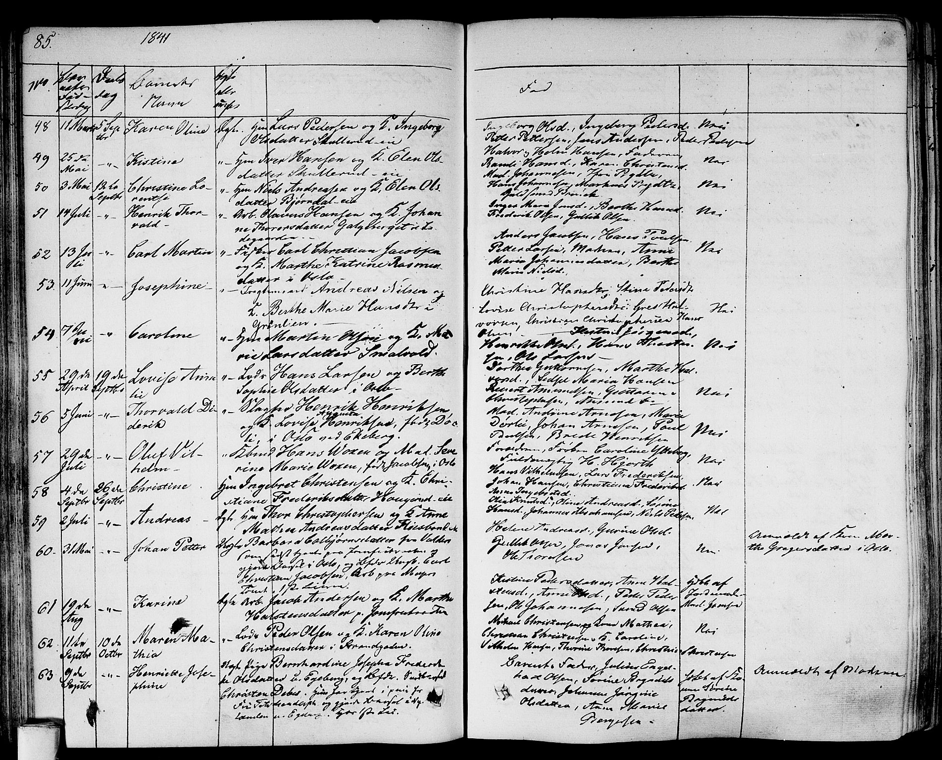 Gamlebyen prestekontor Kirkebøker, AV/SAO-A-10884/F/Fa/L0003: Parish register (official) no. 3, 1829-1849, p. 85