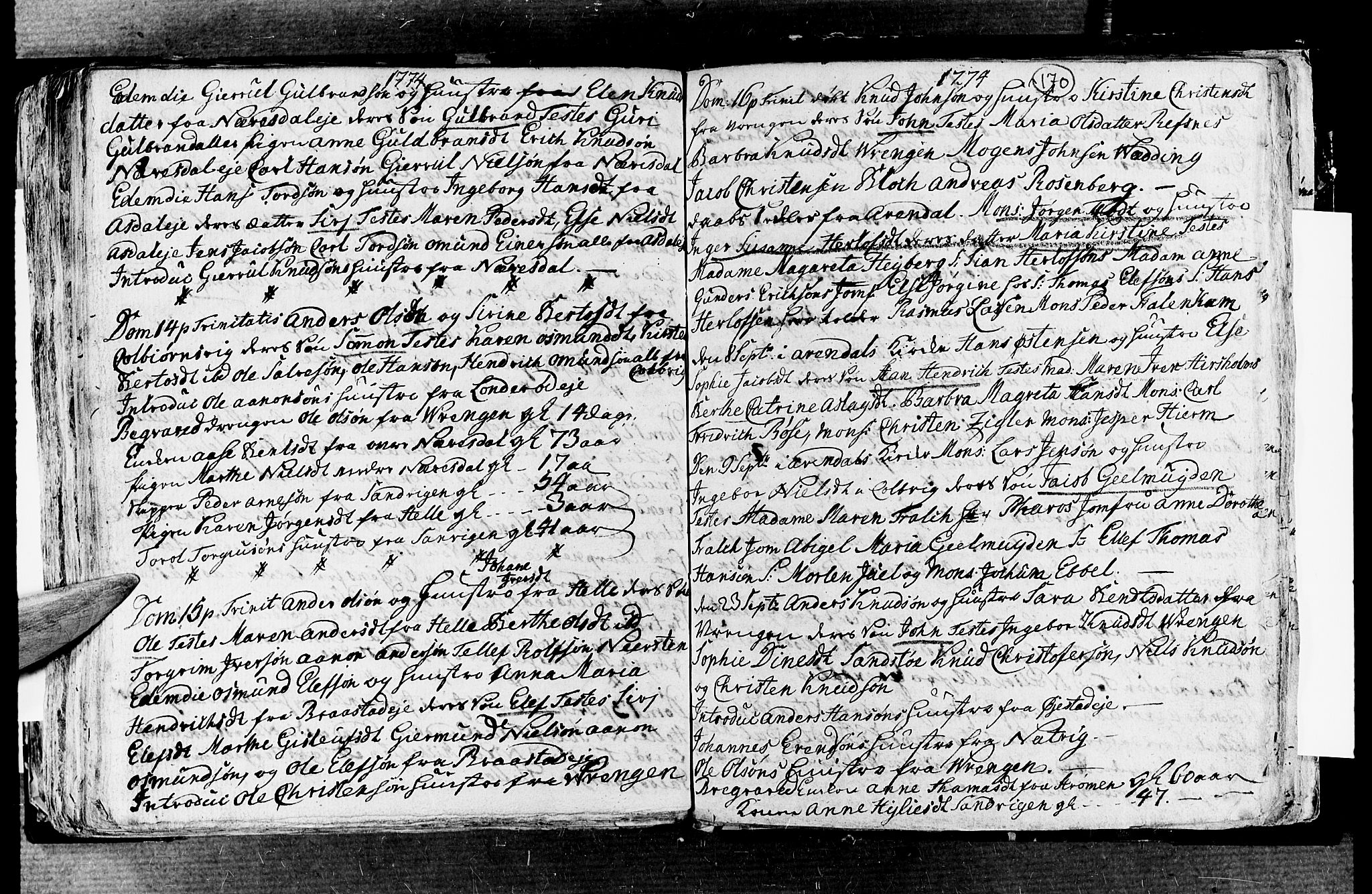 Øyestad sokneprestkontor, AV/SAK-1111-0049/F/Fa/L0006: Parish register (official) no. A 6, 1758-1776, p. 170