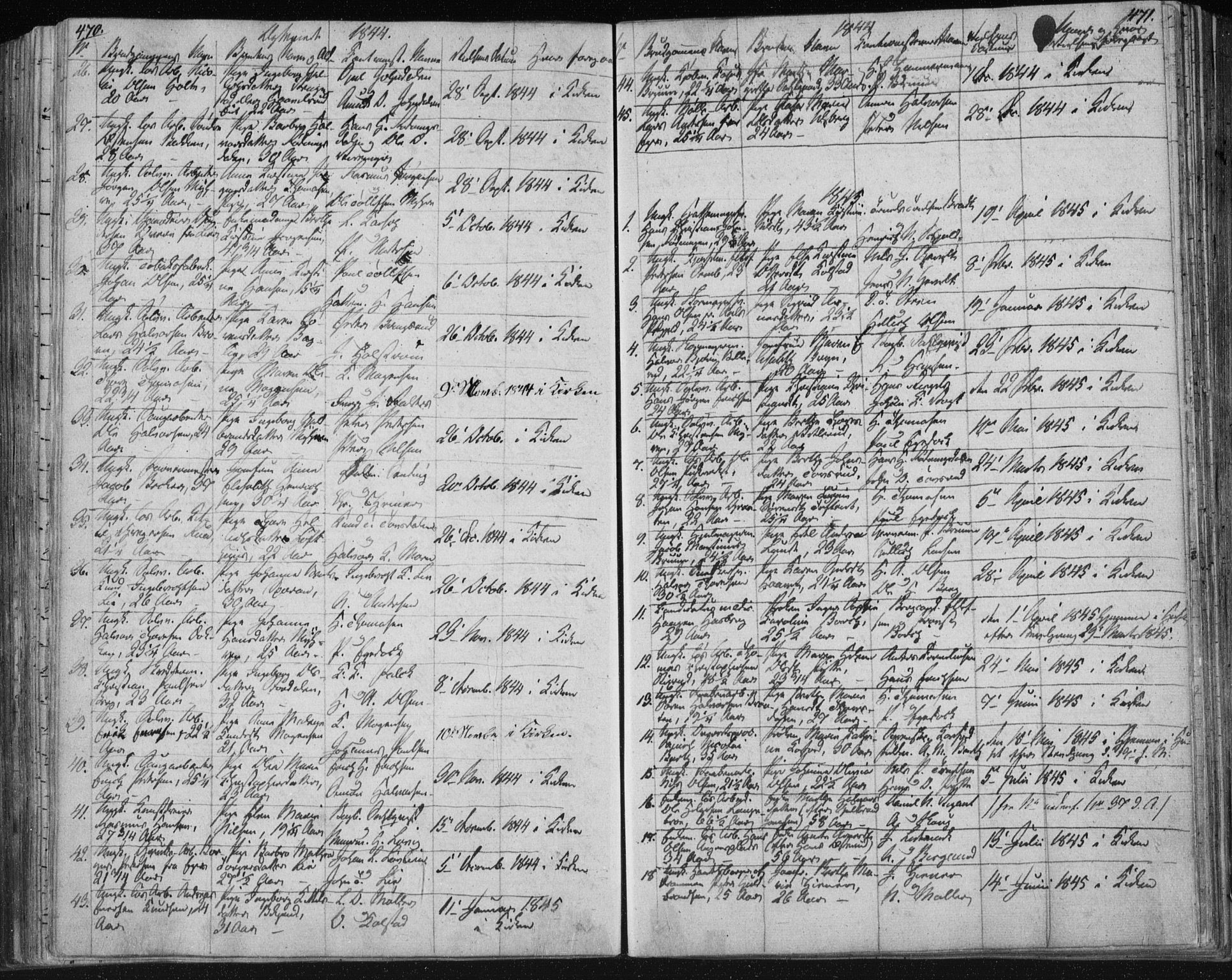 Kongsberg kirkebøker, SAKO/A-22/F/Fa/L0009: Parish register (official) no. I 9, 1839-1858, p. 470-471