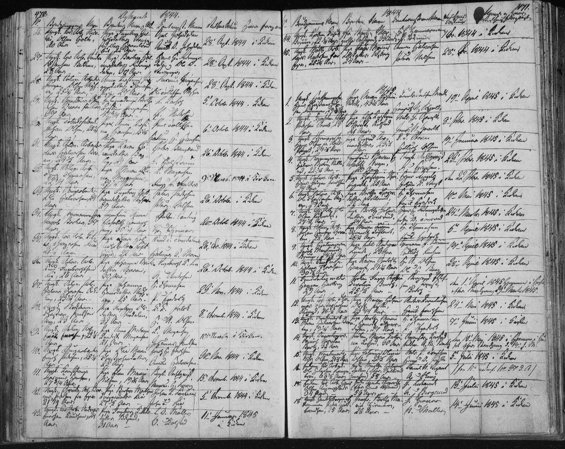 Kongsberg kirkebøker, AV/SAKO-A-22/F/Fa/L0009: Parish register (official) no. I 9, 1839-1858, p. 470-471