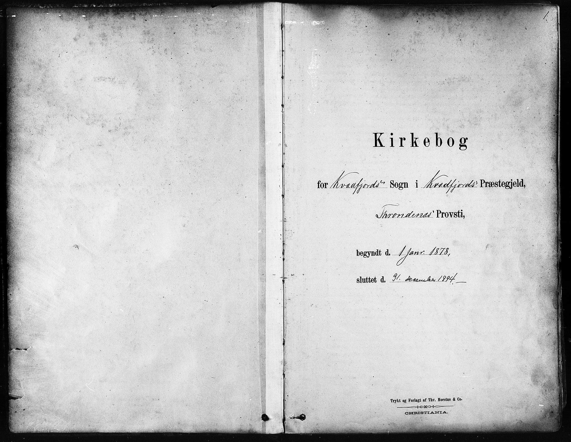 Kvæfjord sokneprestkontor, AV/SATØ-S-1323/G/Ga/Gaa/L0005kirke: Parish register (official) no. 5, 1878-1894, p. 1