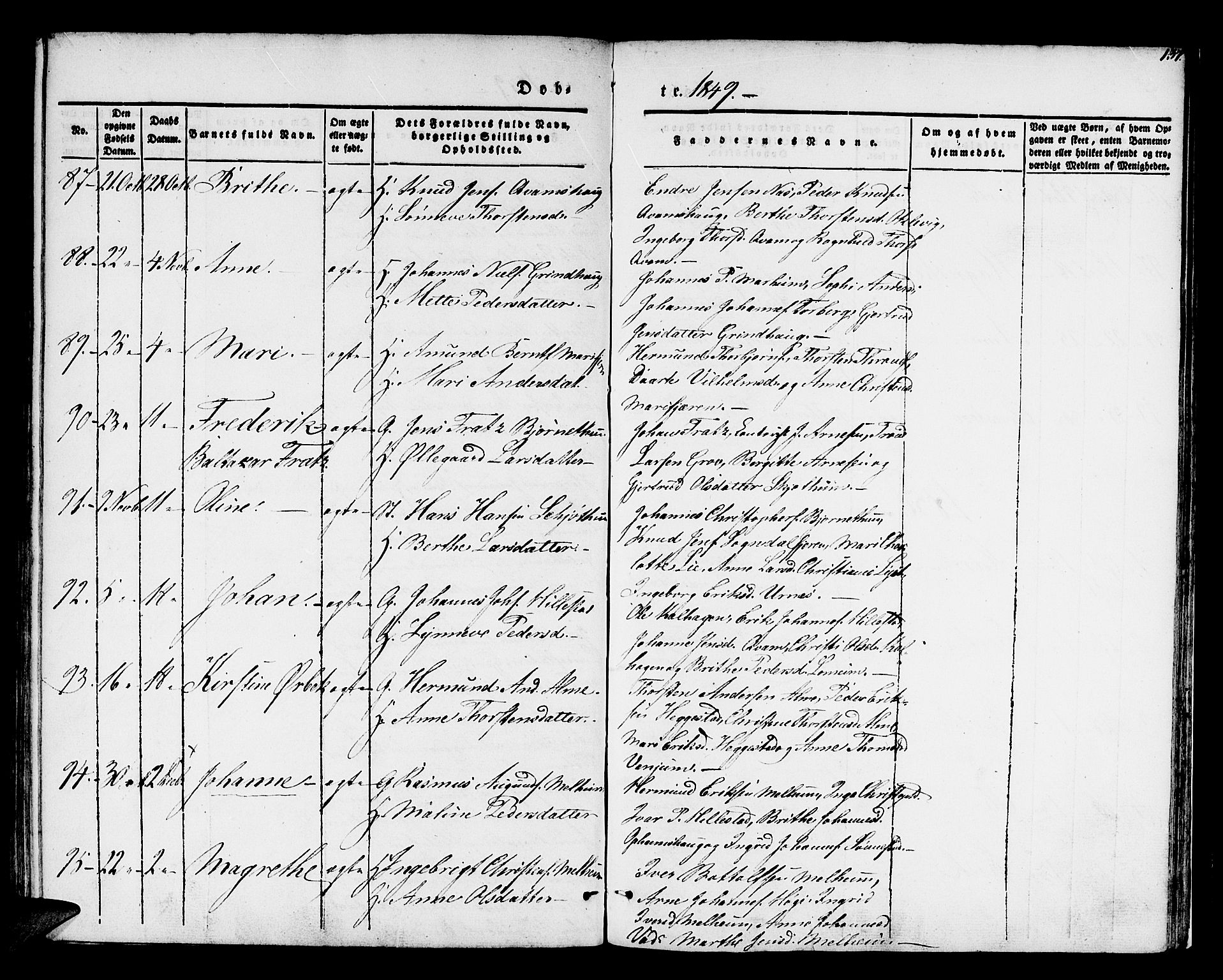 Hafslo sokneprestembete, AV/SAB-A-80301/H/Haa/Haaa/L0005: Parish register (official) no. A 5, 1834-1852, p. 137