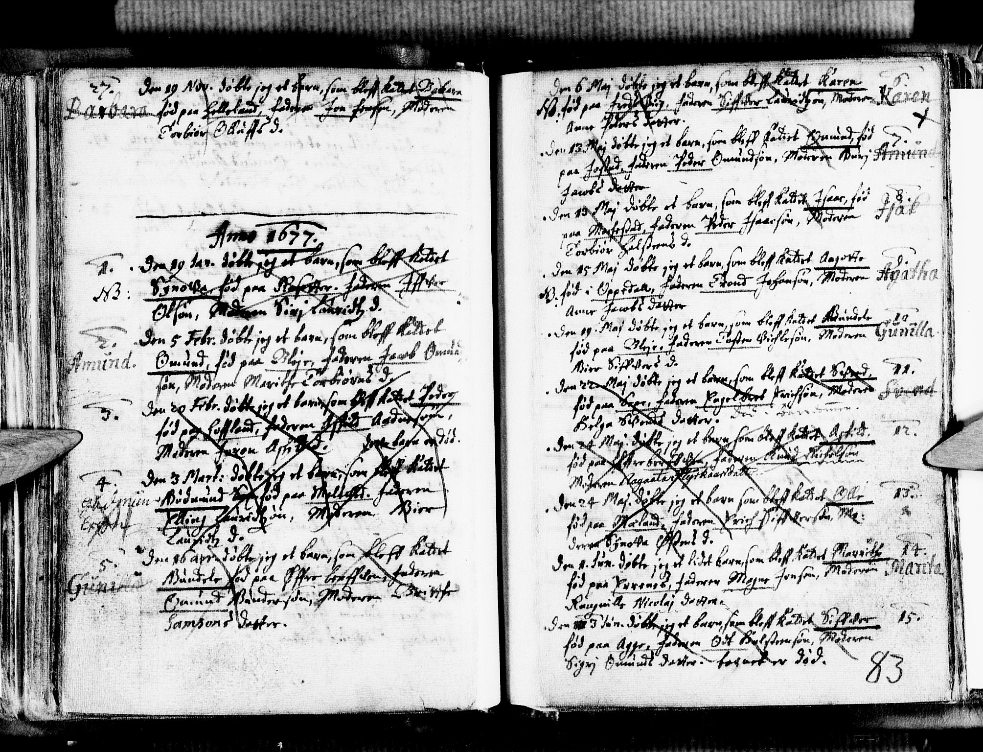 Ullensvang sokneprestembete, SAB/A-78701/H/Haa: Parish register (official) no. A 1 /1, 1669-1718, p. 83