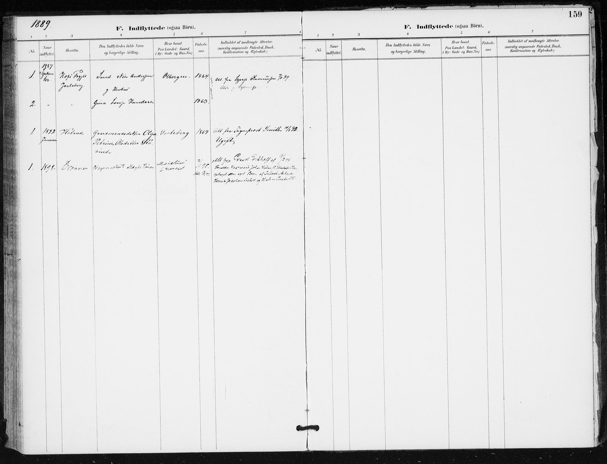 Krødsherad kirkebøker, AV/SAKO-A-19/F/Fa/L0006: Parish register (official) no. 6, 1889-1899, p. 159