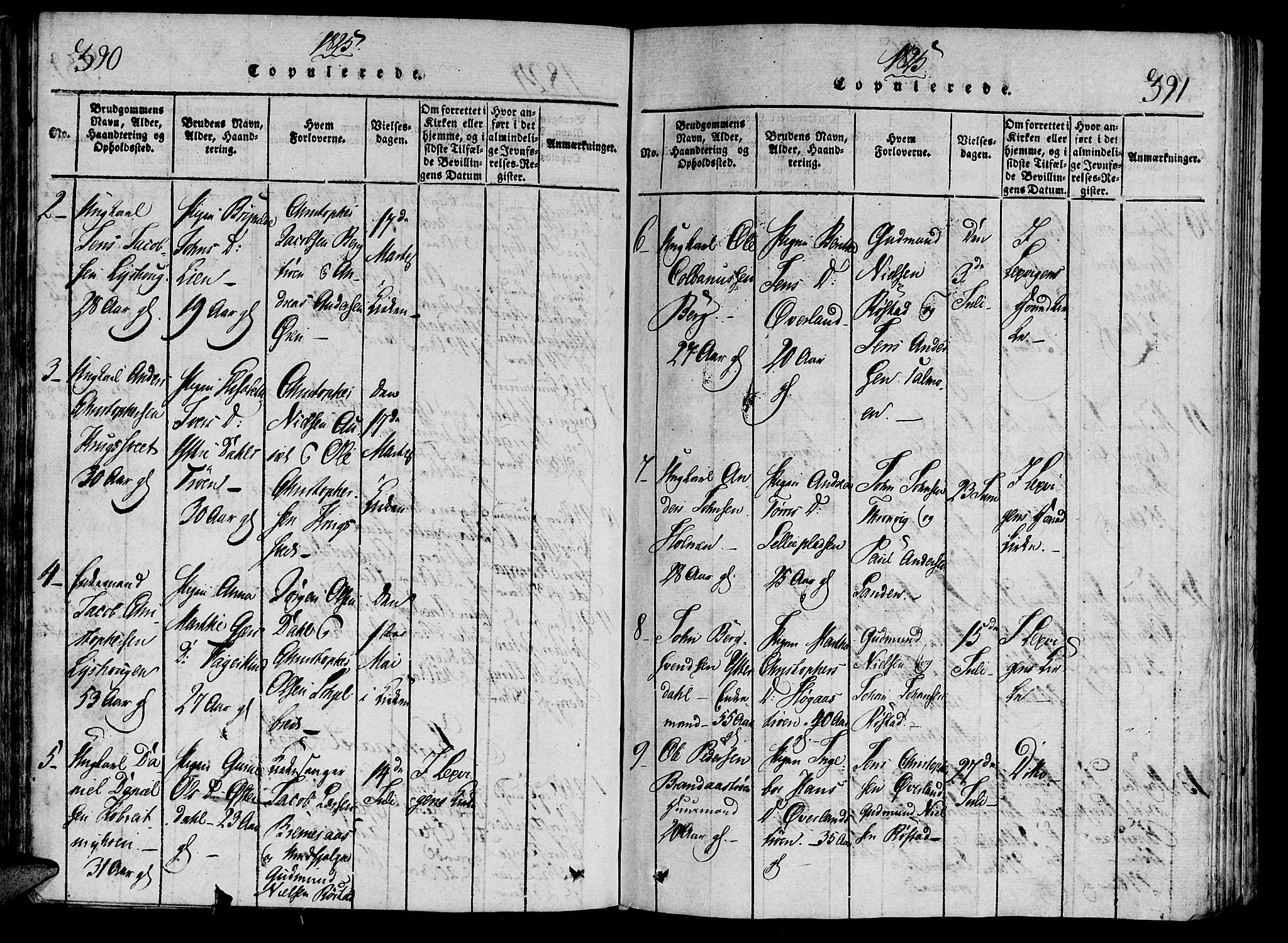 Ministerialprotokoller, klokkerbøker og fødselsregistre - Nord-Trøndelag, SAT/A-1458/701/L0005: Parish register (official) no. 701A05 /1, 1816-1825, p. 390-391