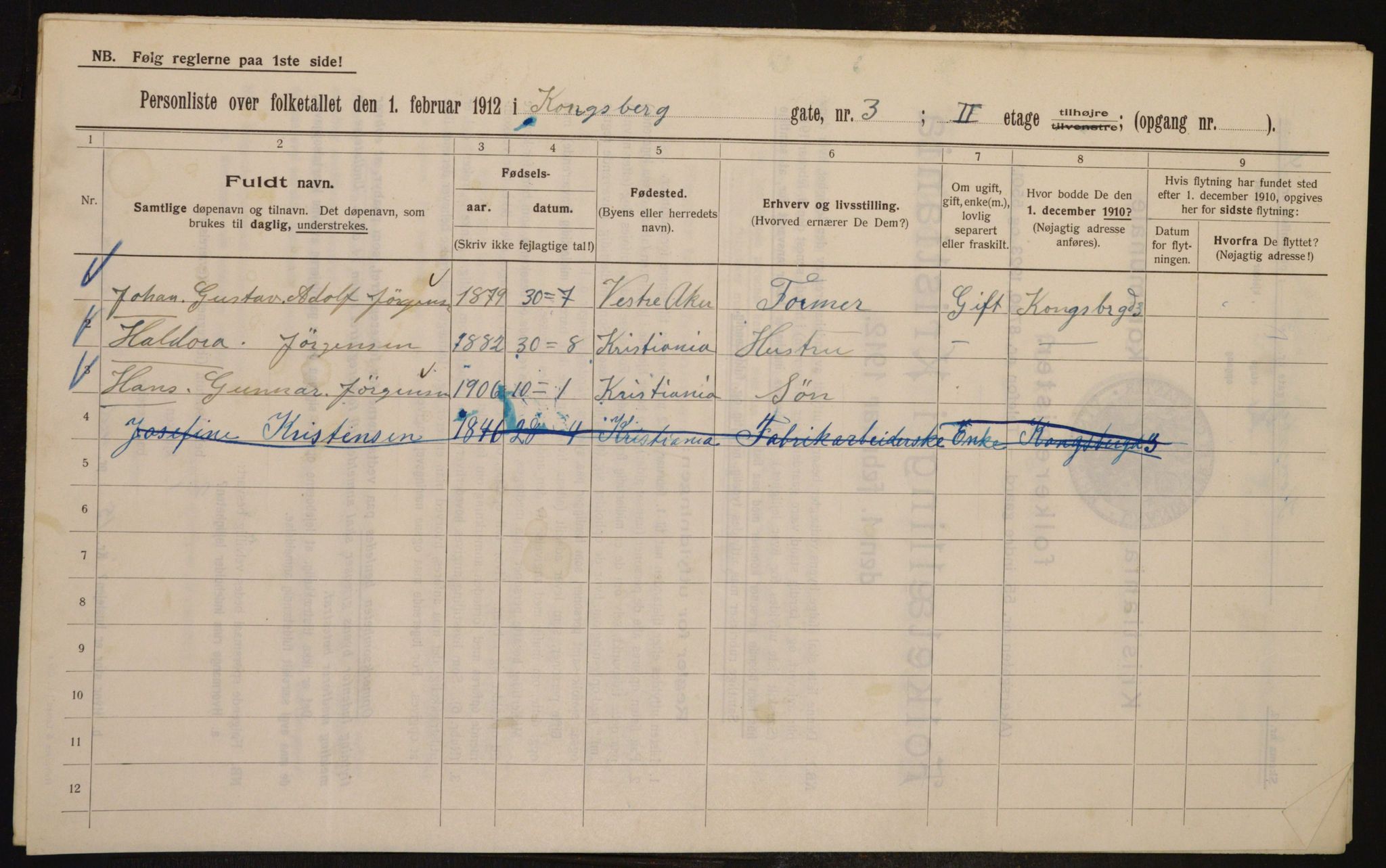 OBA, Municipal Census 1912 for Kristiania, 1912, p. 52937