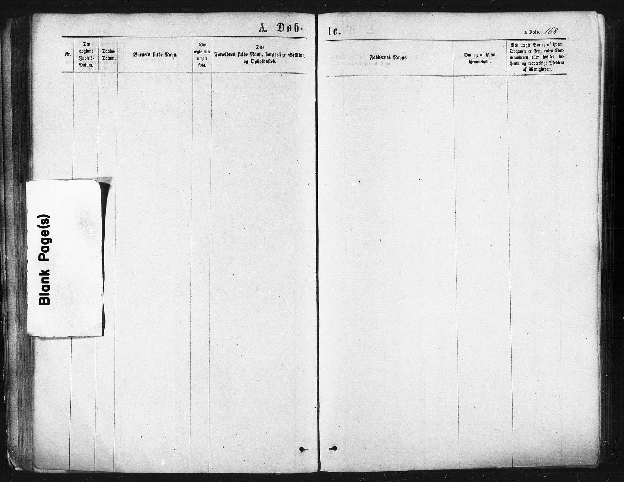 Ibestad sokneprestembete, SATØ/S-0077/H/Ha/Haa/L0010kirke: Parish register (official) no. 10, 1869-1879, p. 168