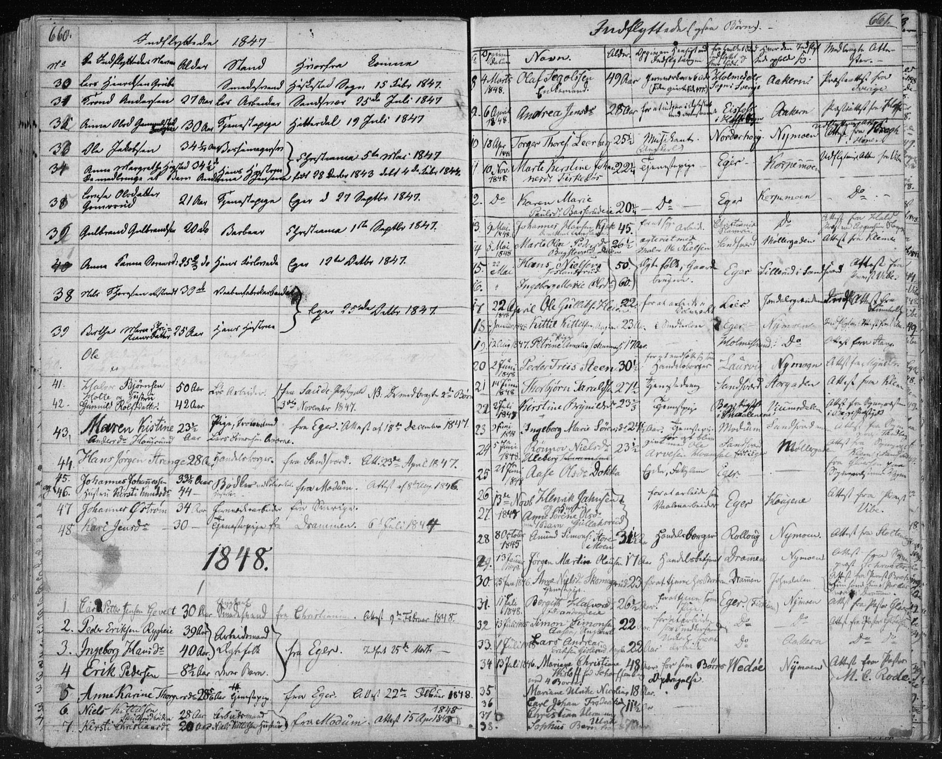 Kongsberg kirkebøker, SAKO/A-22/F/Fa/L0009: Parish register (official) no. I 9, 1839-1858, p. 660-661