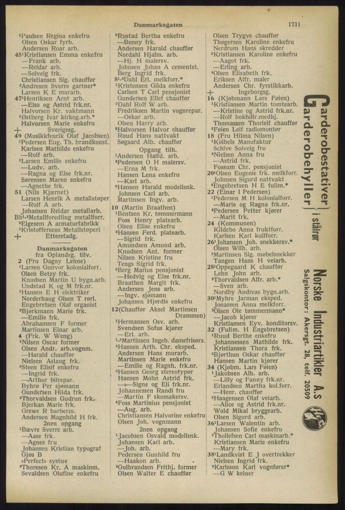 Kristiania/Oslo adressebok, PUBL/-, 1936, p. 1711