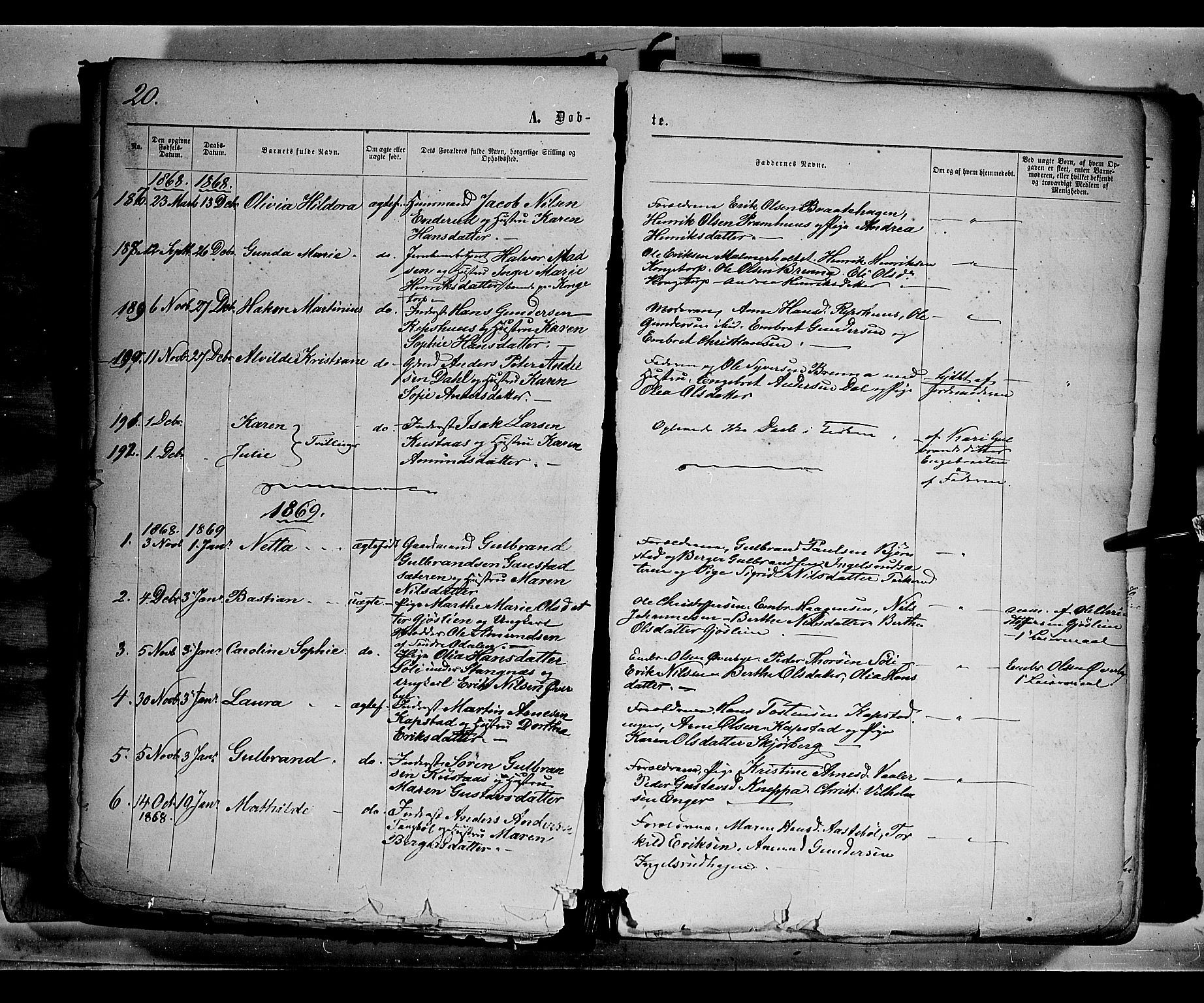 Eidskog prestekontor, AV/SAH-PREST-026/H/Ha/Haa/L0002: Parish register (official) no. 2, 1867-1878, p. 20