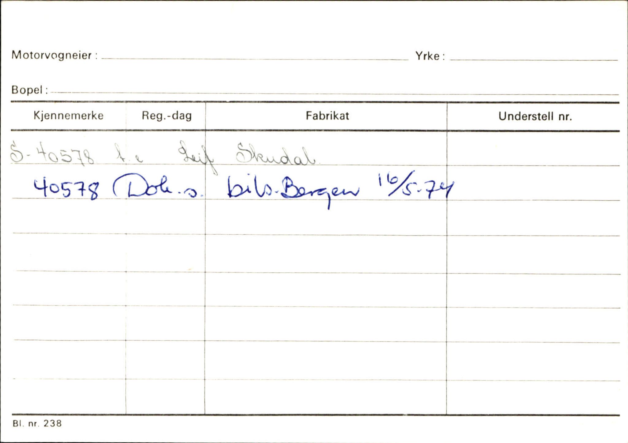 Statens vegvesen, Sogn og Fjordane vegkontor, AV/SAB-A-5301/4/F/L0133: Eigarregister Bremanger A-Å. Gaular A-H, 1945-1975, p. 352