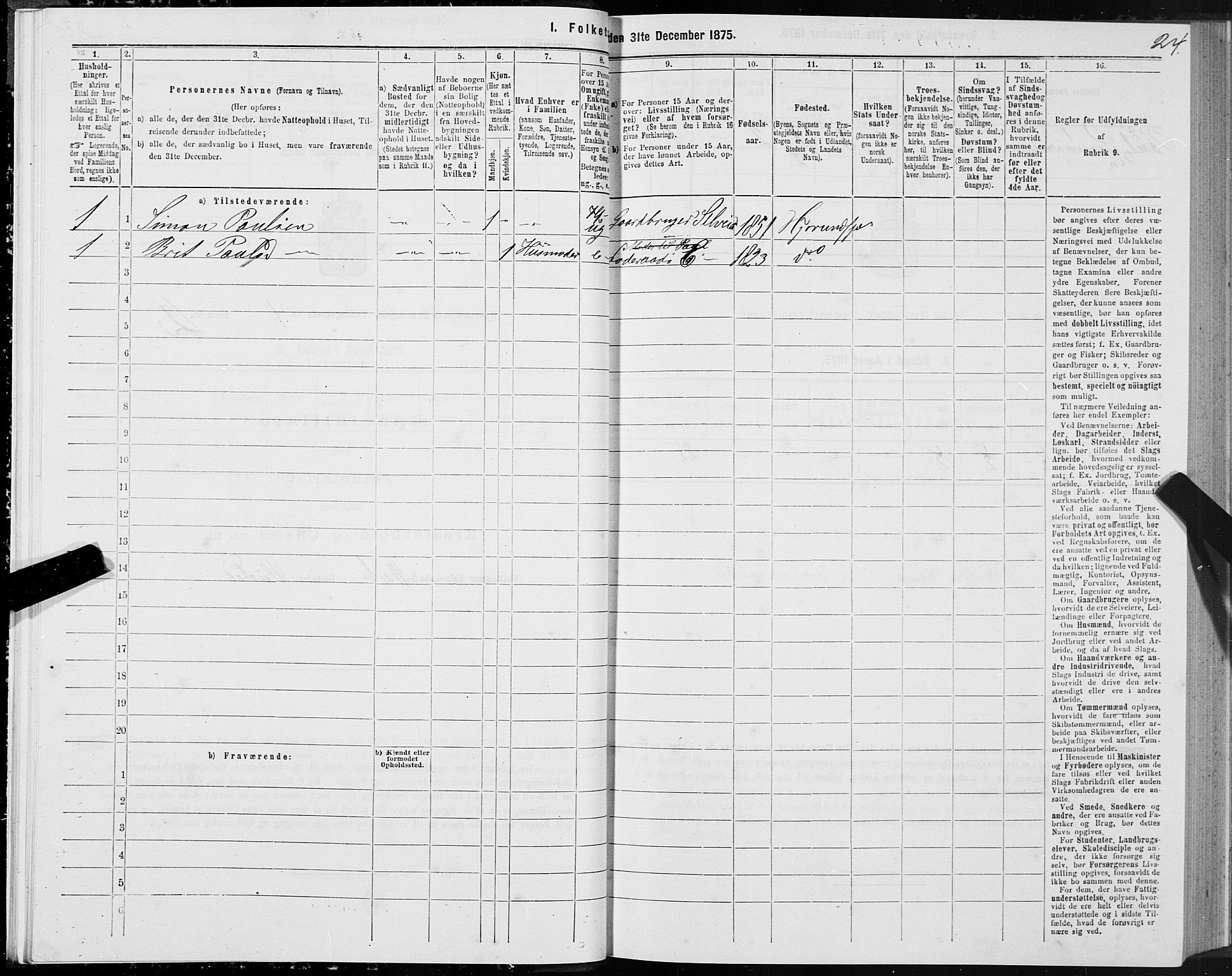 SAT, 1875 census for 1522P Hjørundfjord, 1875, p. 1024