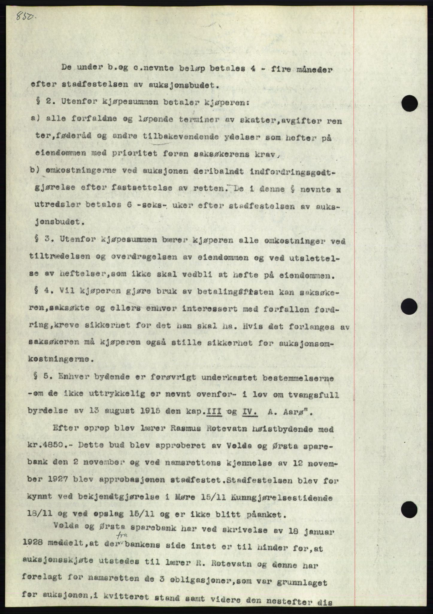 Søre Sunnmøre sorenskriveri, AV/SAT-A-4122/1/2/2C/L0047: Mortgage book no. 41, 1927-1928, Deed date: 24.03.1928