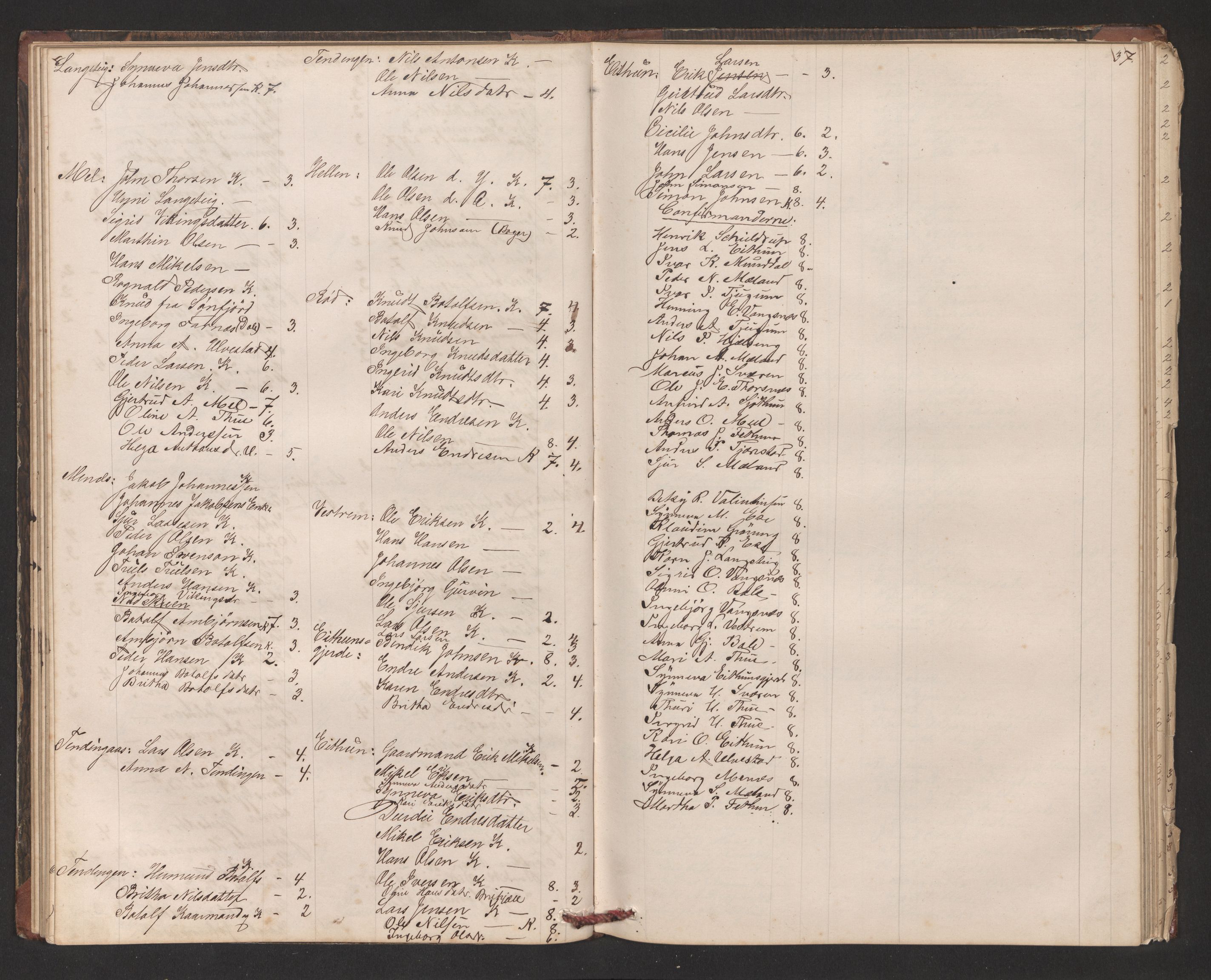 Balestrand sokneprestembete, AV/SAB-A-79601/H/Hb/Hba/L0002: Communicants register no. A 2, 1867-1883, p. 37