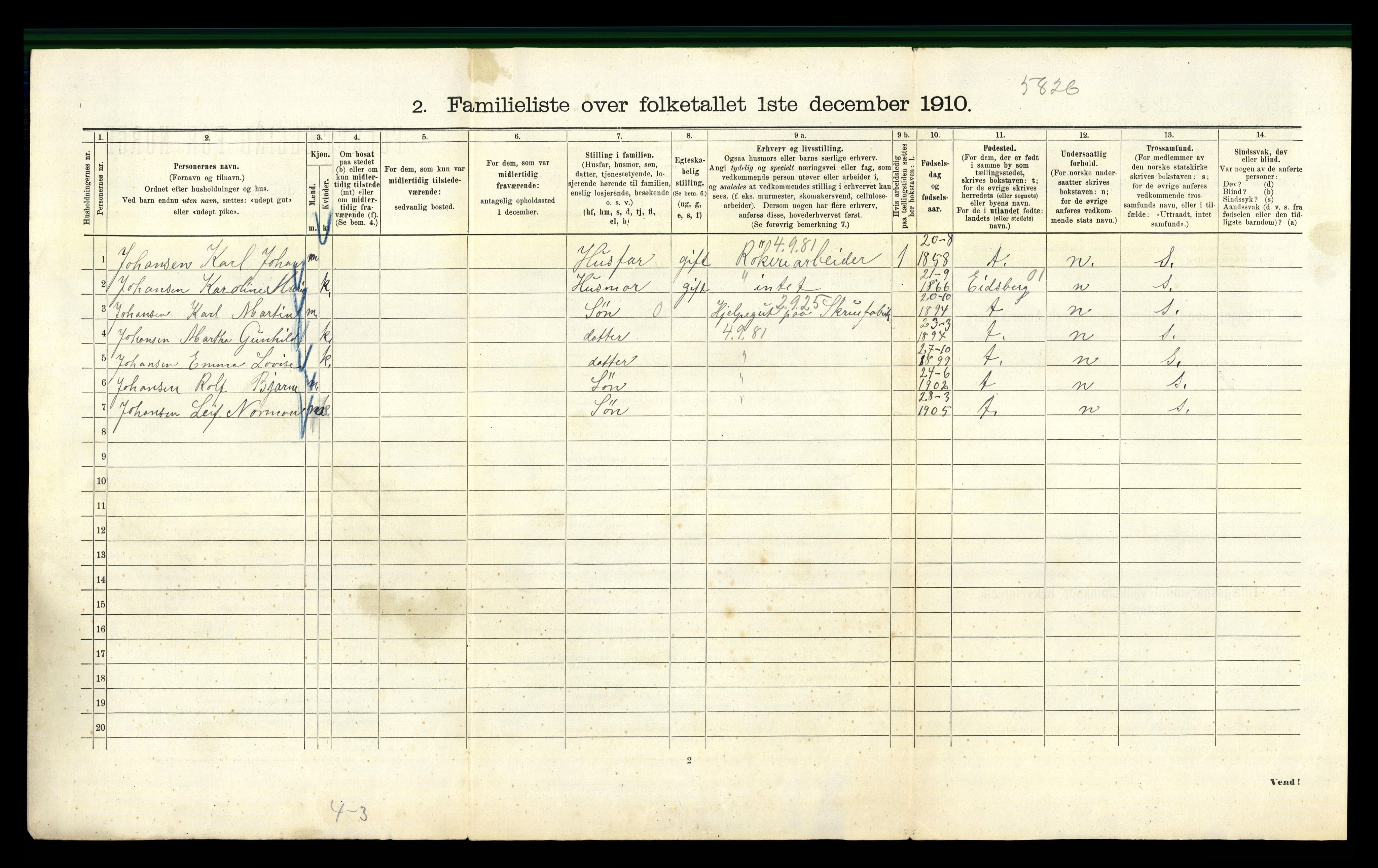 RA, 1910 census for Kristiania, 1910, p. 11990