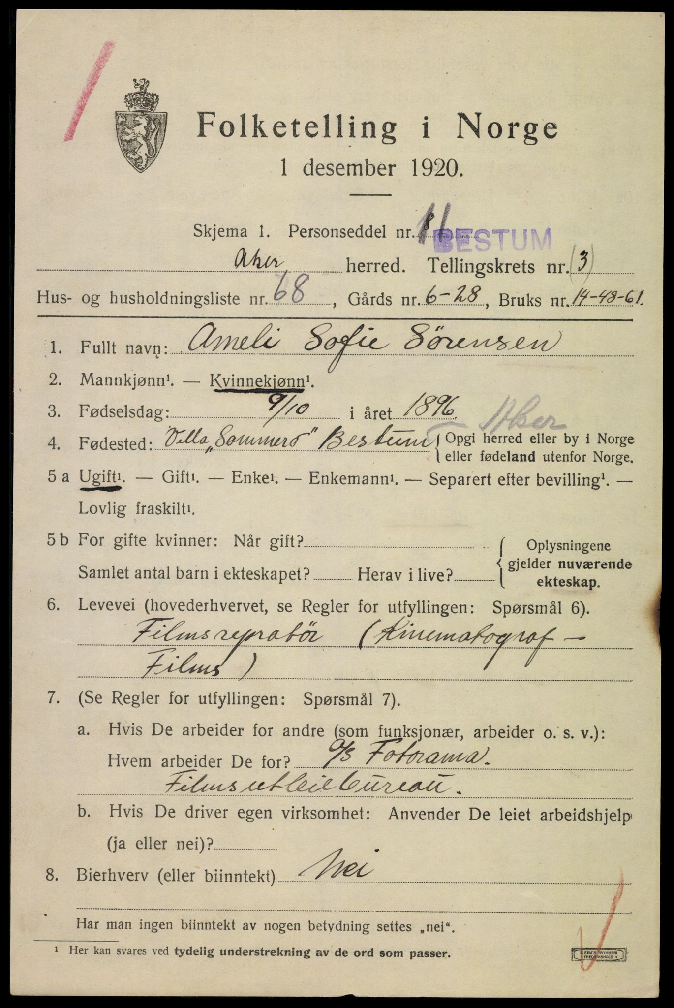 SAO, 1920 census for Aker, 1920, p. 24798