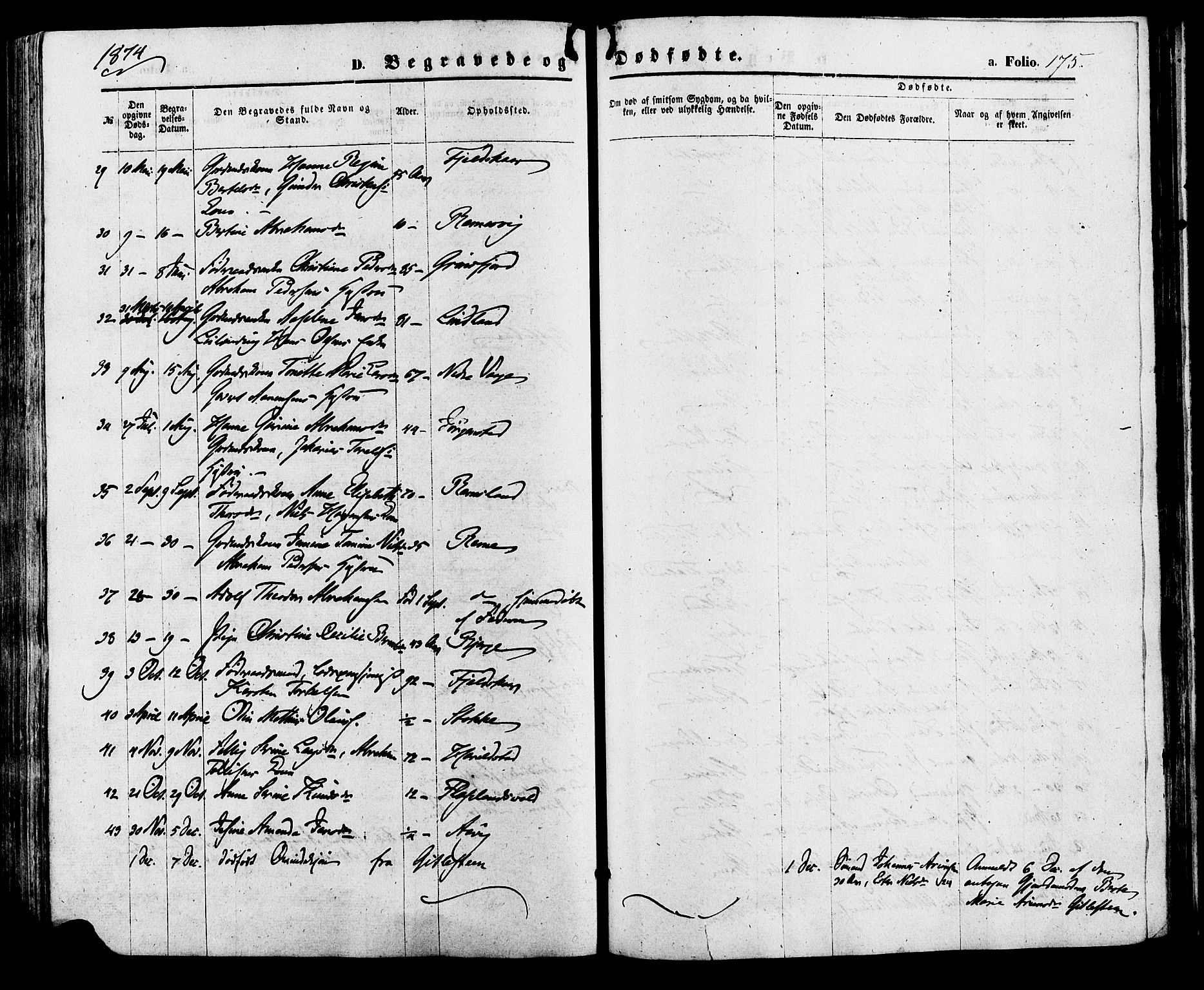 Sør-Audnedal sokneprestkontor, SAK/1111-0039/F/Fa/Faa/L0003: Parish register (official) no. A 3, 1868-1883, p. 175