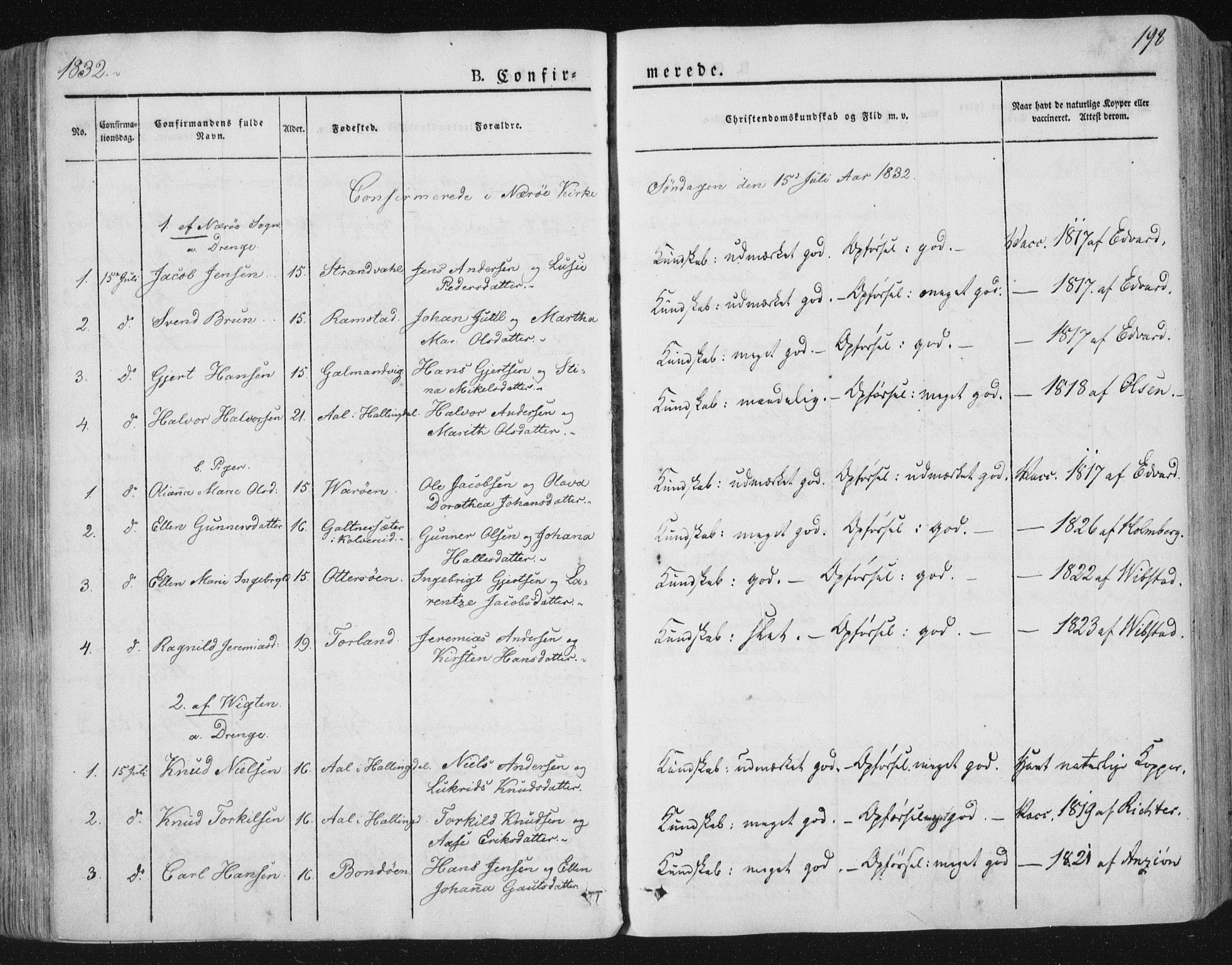 Ministerialprotokoller, klokkerbøker og fødselsregistre - Nord-Trøndelag, SAT/A-1458/784/L0669: Parish register (official) no. 784A04, 1829-1859, p. 198