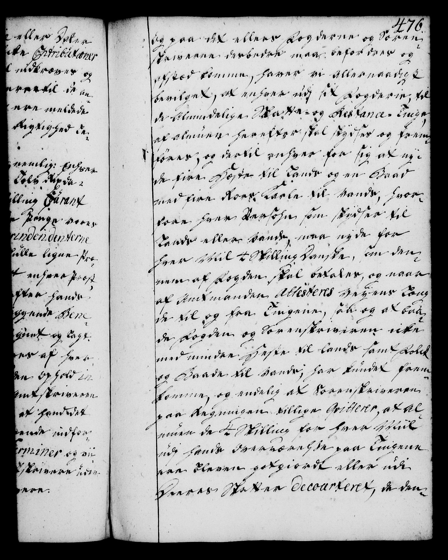 Rentekammeret, Kammerkanselliet, RA/EA-3111/G/Gg/Gga/L0004: Norsk ekspedisjonsprotokoll med register (merket RK 53.4), 1734-1741, p. 476
