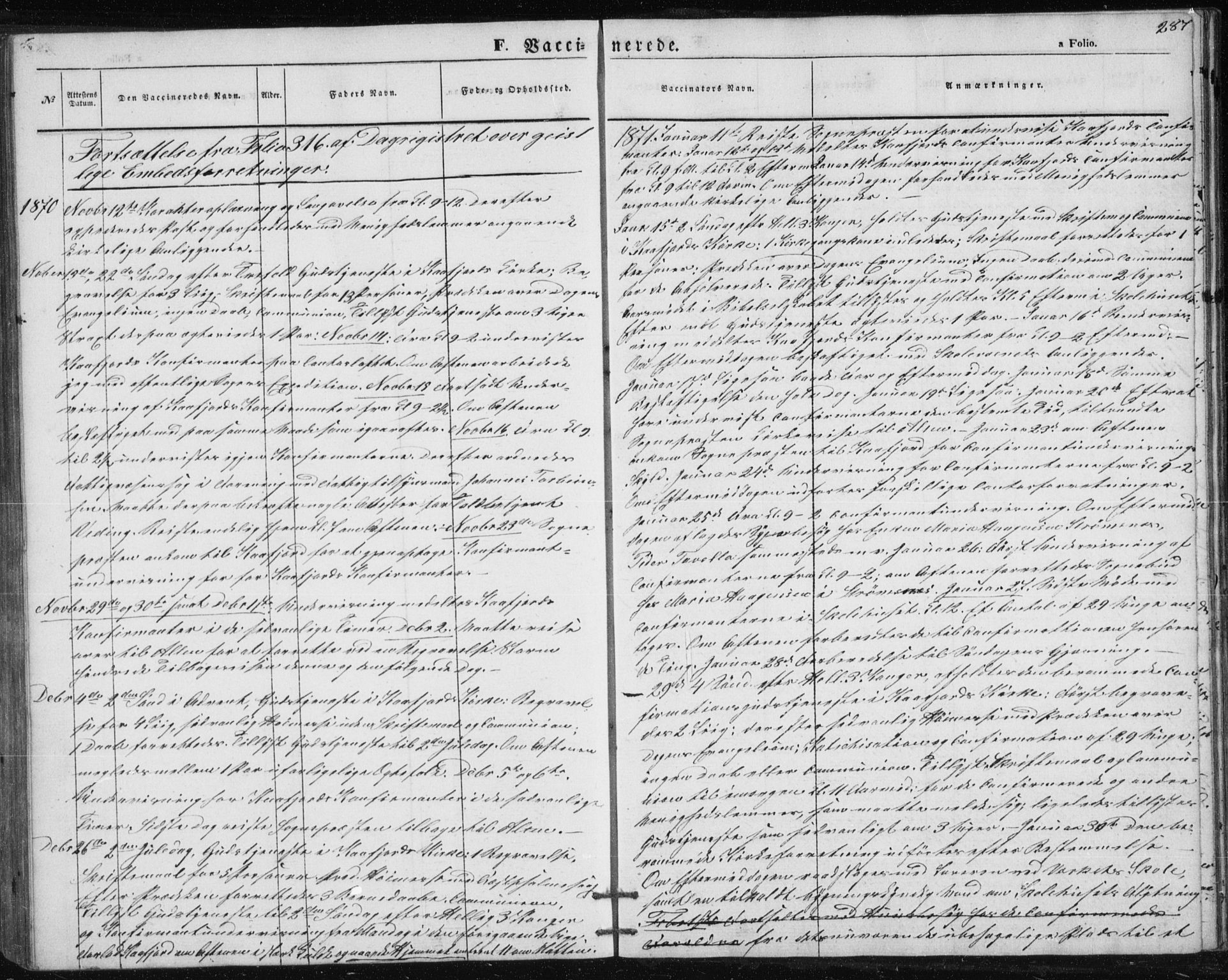 Alta sokneprestkontor, SATØ/S-1338/H/Hb/L0002.klokk: Parish register (copy) no. 2, 1856-1880, p. 287