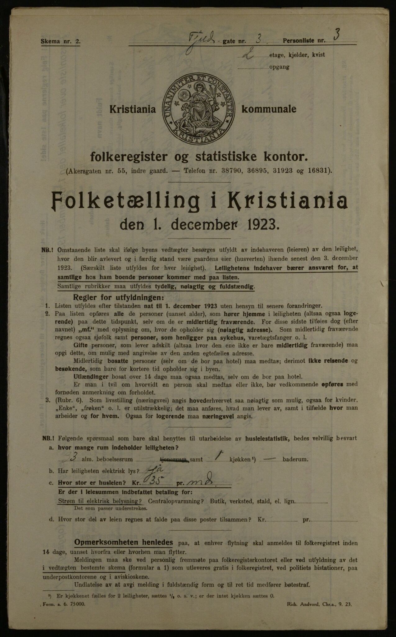 OBA, Municipal Census 1923 for Kristiania, 1923, p. 27392