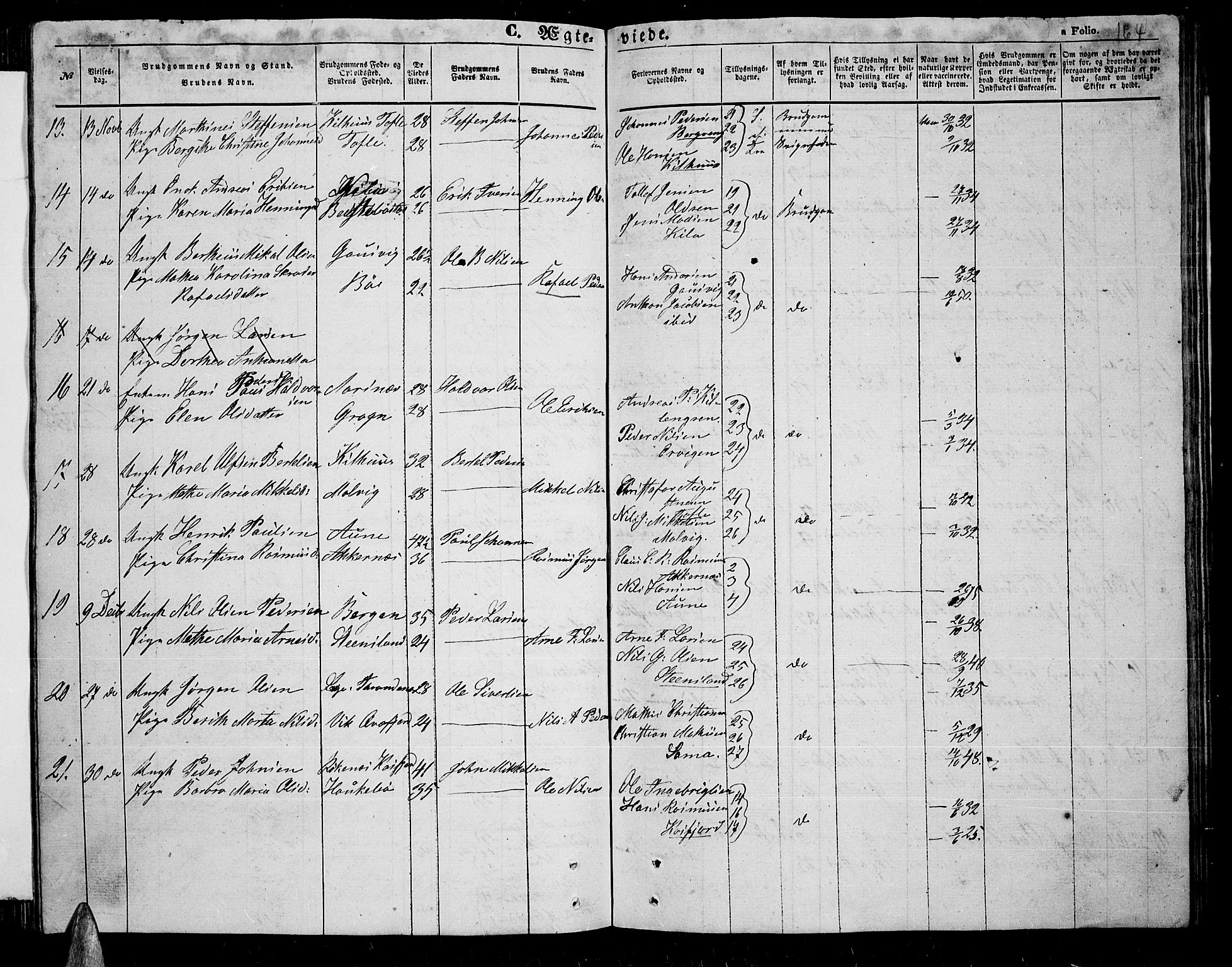 Trondenes sokneprestkontor, SATØ/S-1319/H/Hb/L0007klokker: Parish register (copy) no. 7, 1855-1862, p. 164