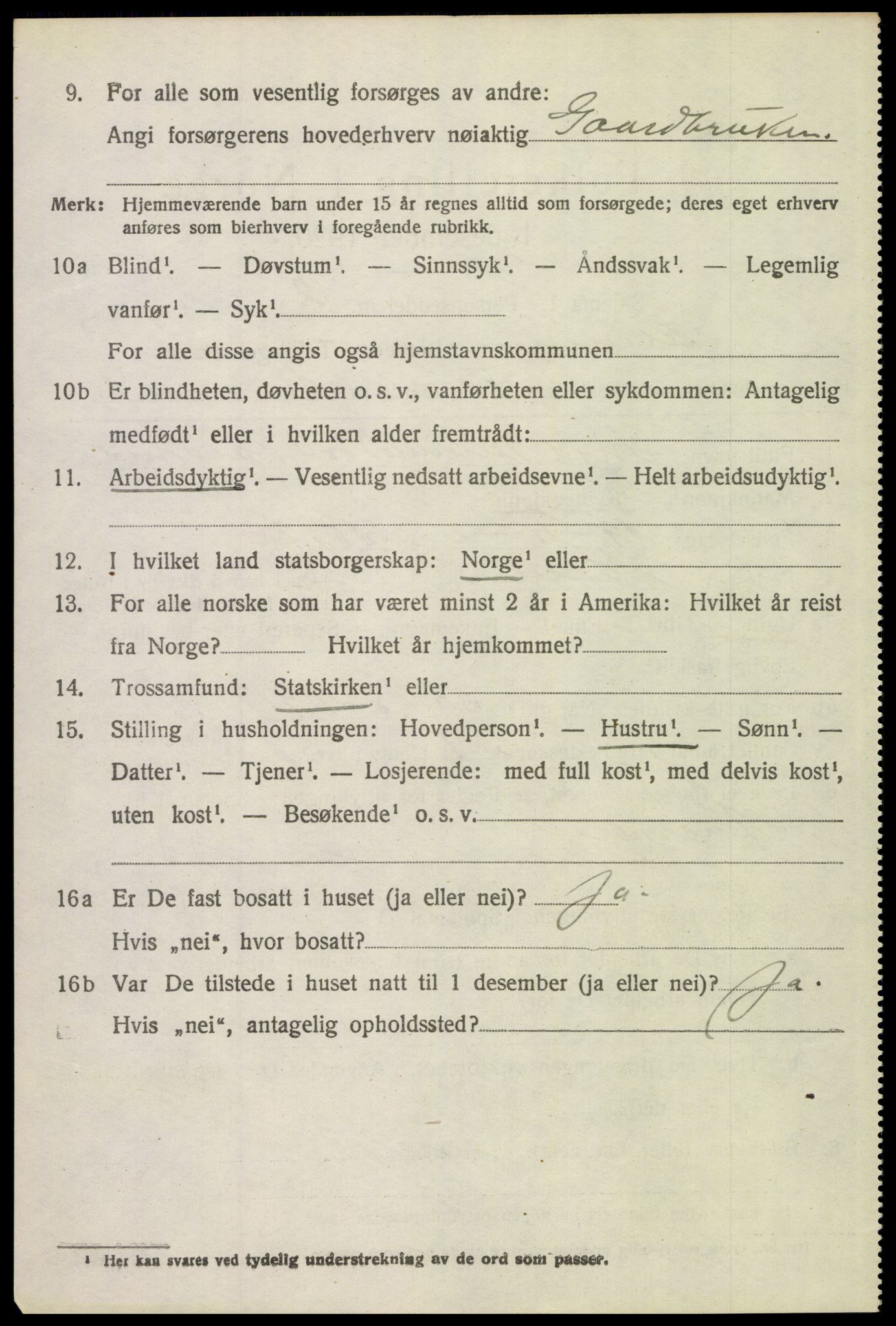 SAH, 1920 census for Elverum, 1920, p. 16889