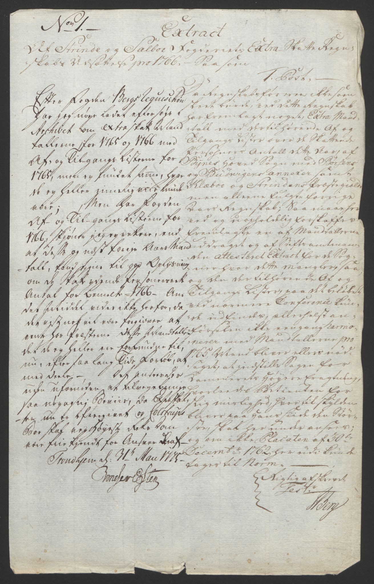 Rentekammeret inntil 1814, Reviderte regnskaper, Fogderegnskap, AV/RA-EA-4092/R61/L4180: Ekstraskatten Strinda og Selbu, 1762-1767, p. 298