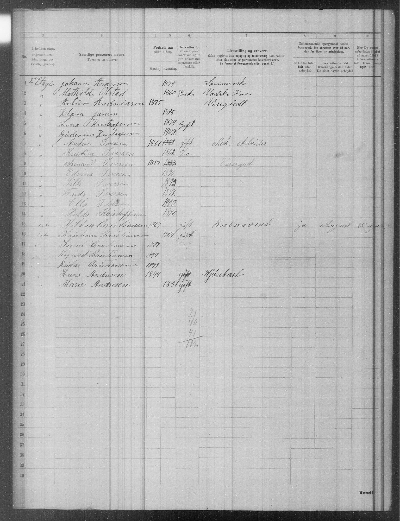 OBA, Municipal Census 1902 for Kristiania, 1902, p. 19903