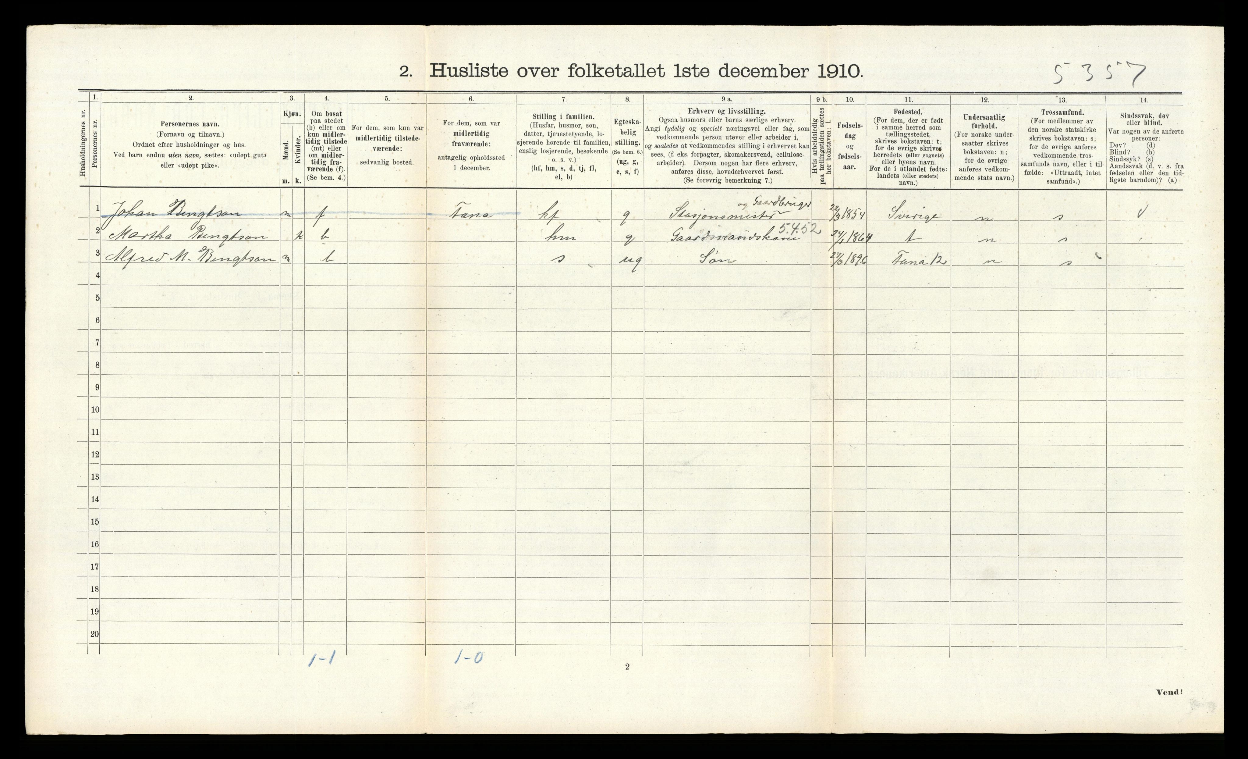 RA, 1910 census for Alversund, 1910, p. 731