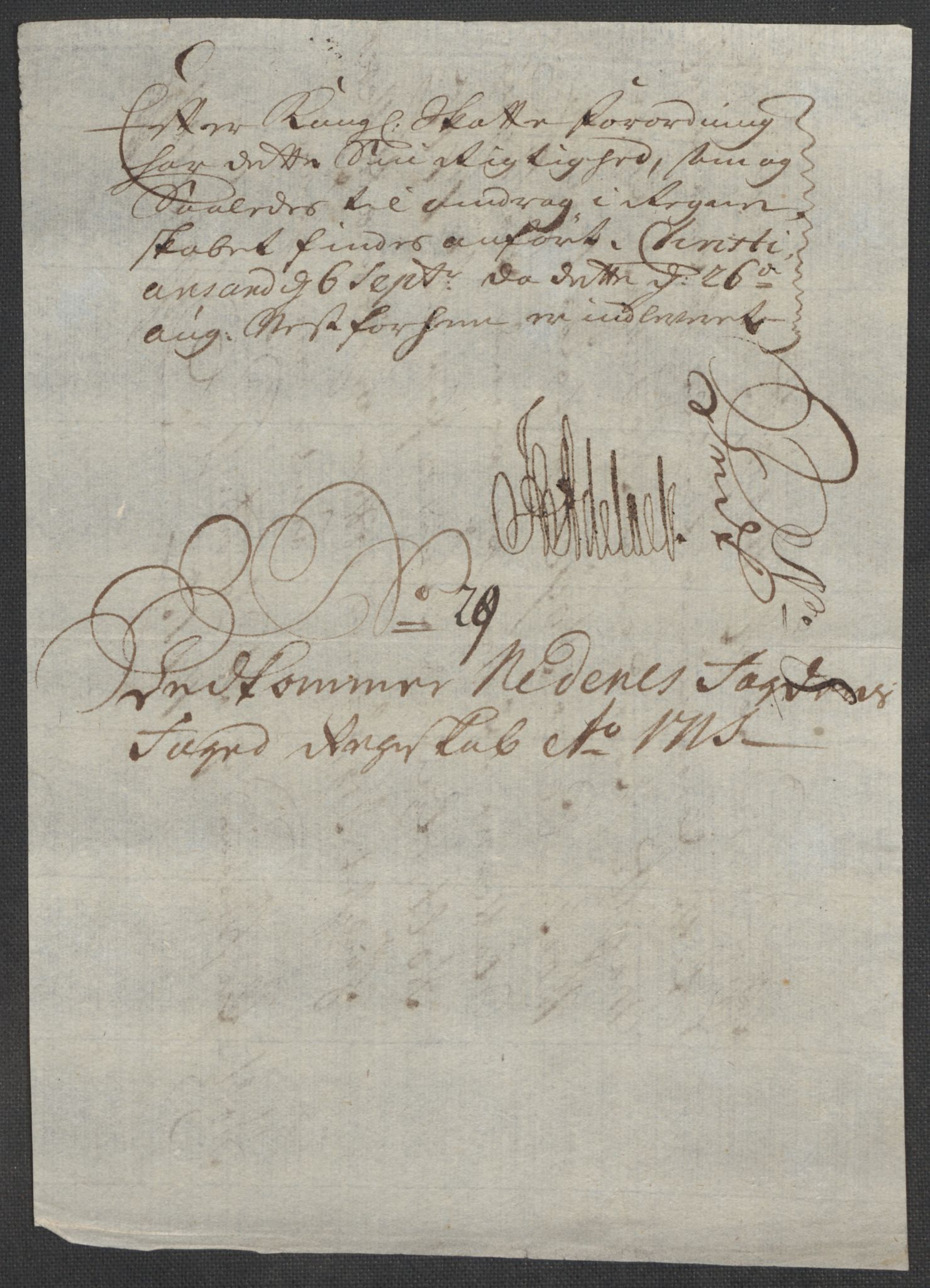 Rentekammeret inntil 1814, Reviderte regnskaper, Fogderegnskap, AV/RA-EA-4092/R39/L2323: Fogderegnskap Nedenes, 1715, p. 272