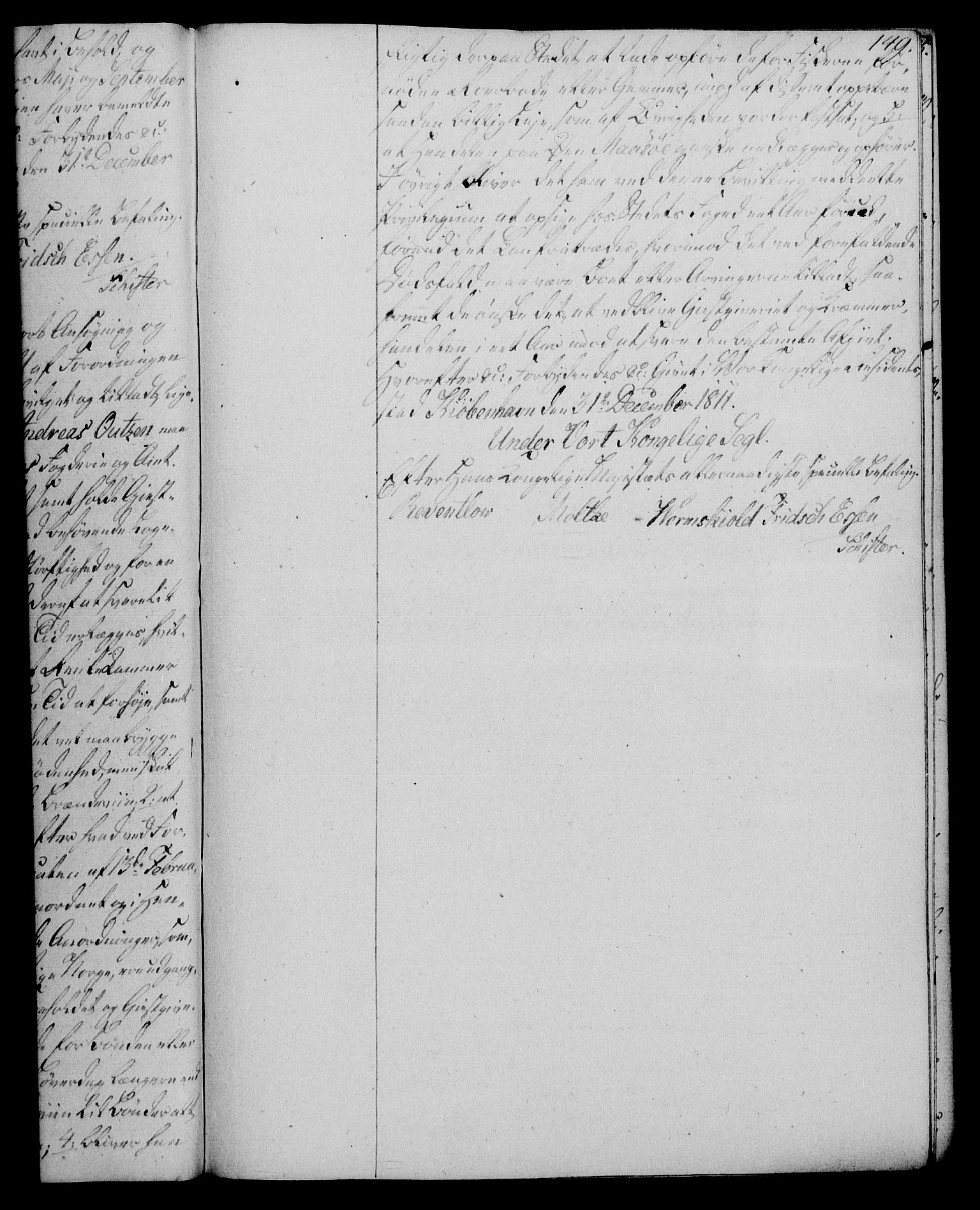 Rentekammeret, Kammerkanselliet, RA/EA-3111/G/Gg/Gga/L0020: Norsk ekspedisjonsprotokoll med register (merket RK 53.20), 1811-1814, p. 149