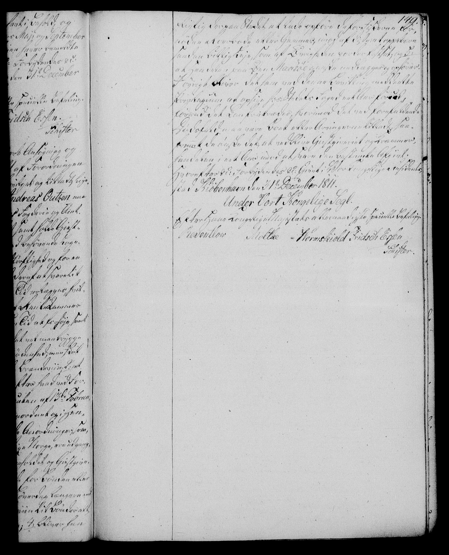 Rentekammeret, Kammerkanselliet, AV/RA-EA-3111/G/Gg/Gga/L0020: Norsk ekspedisjonsprotokoll med register (merket RK 53.20), 1811-1814, p. 149