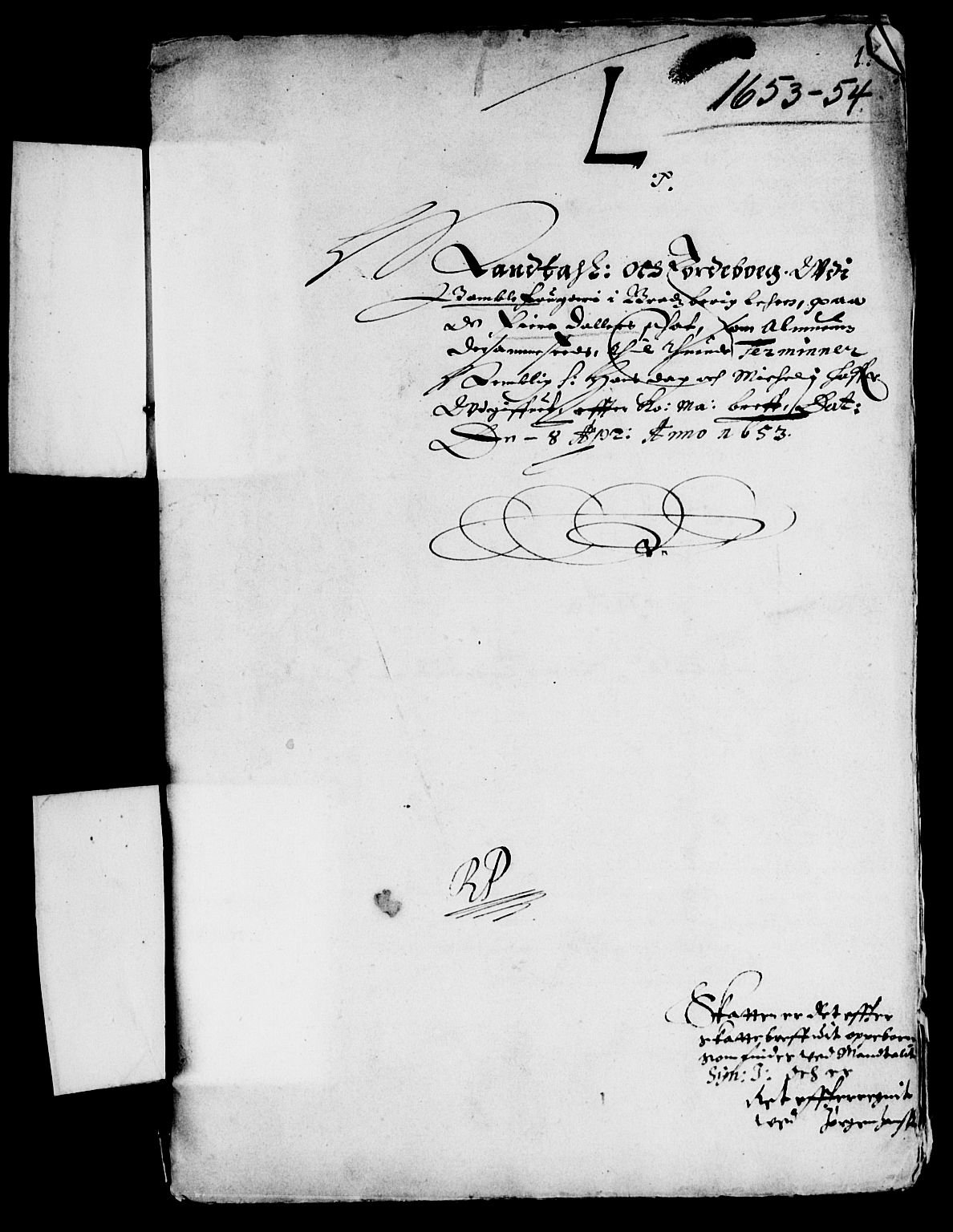 Rentekammeret inntil 1814, Reviderte regnskaper, Lensregnskaper, AV/RA-EA-5023/R/Rb/Rbp/L0039: Bratsberg len, 1652-1654