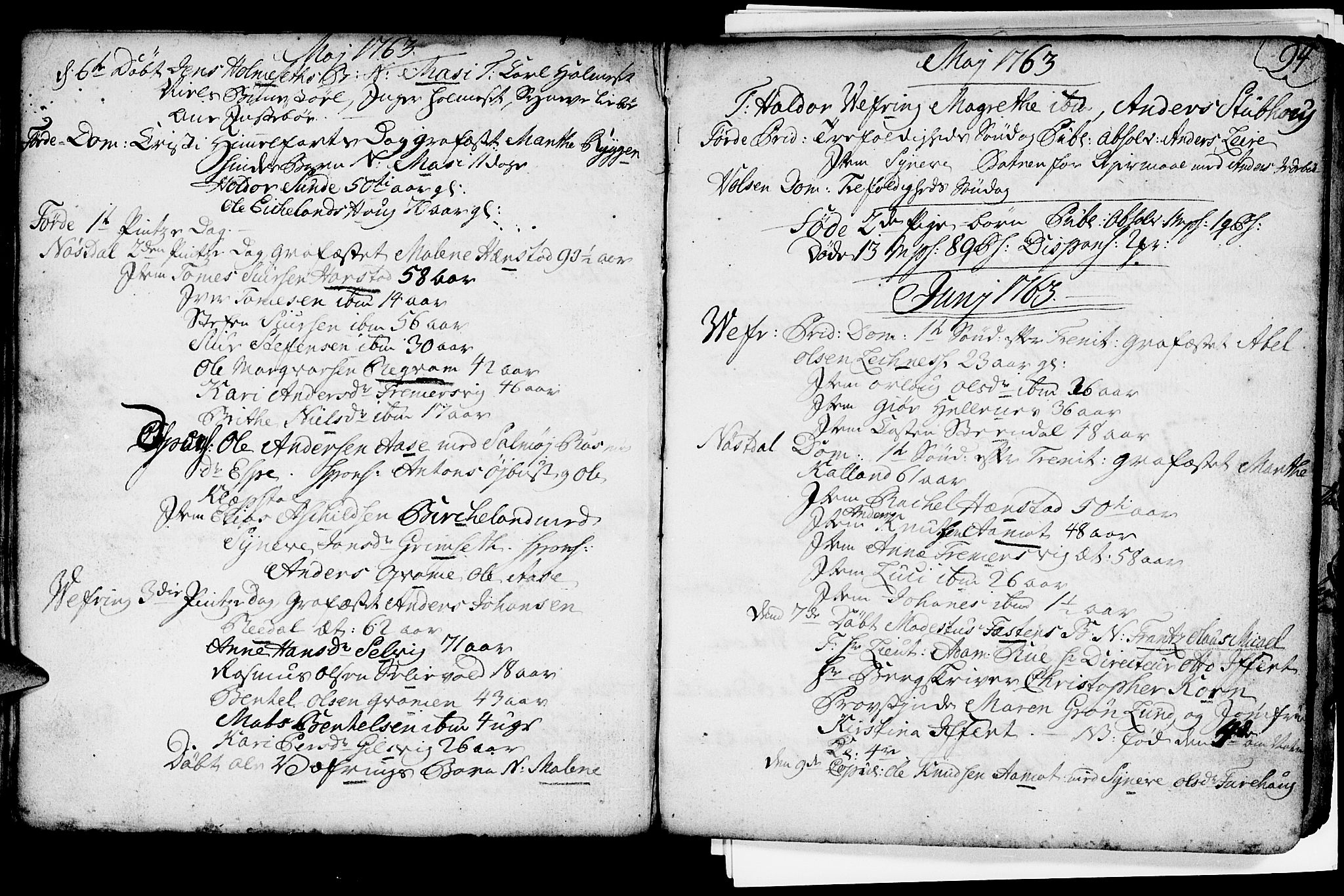 Førde sokneprestembete, AV/SAB-A-79901/H/Haa/Haaa/L0003: Parish register (official) no. A 3, 1749-1764, p. 94