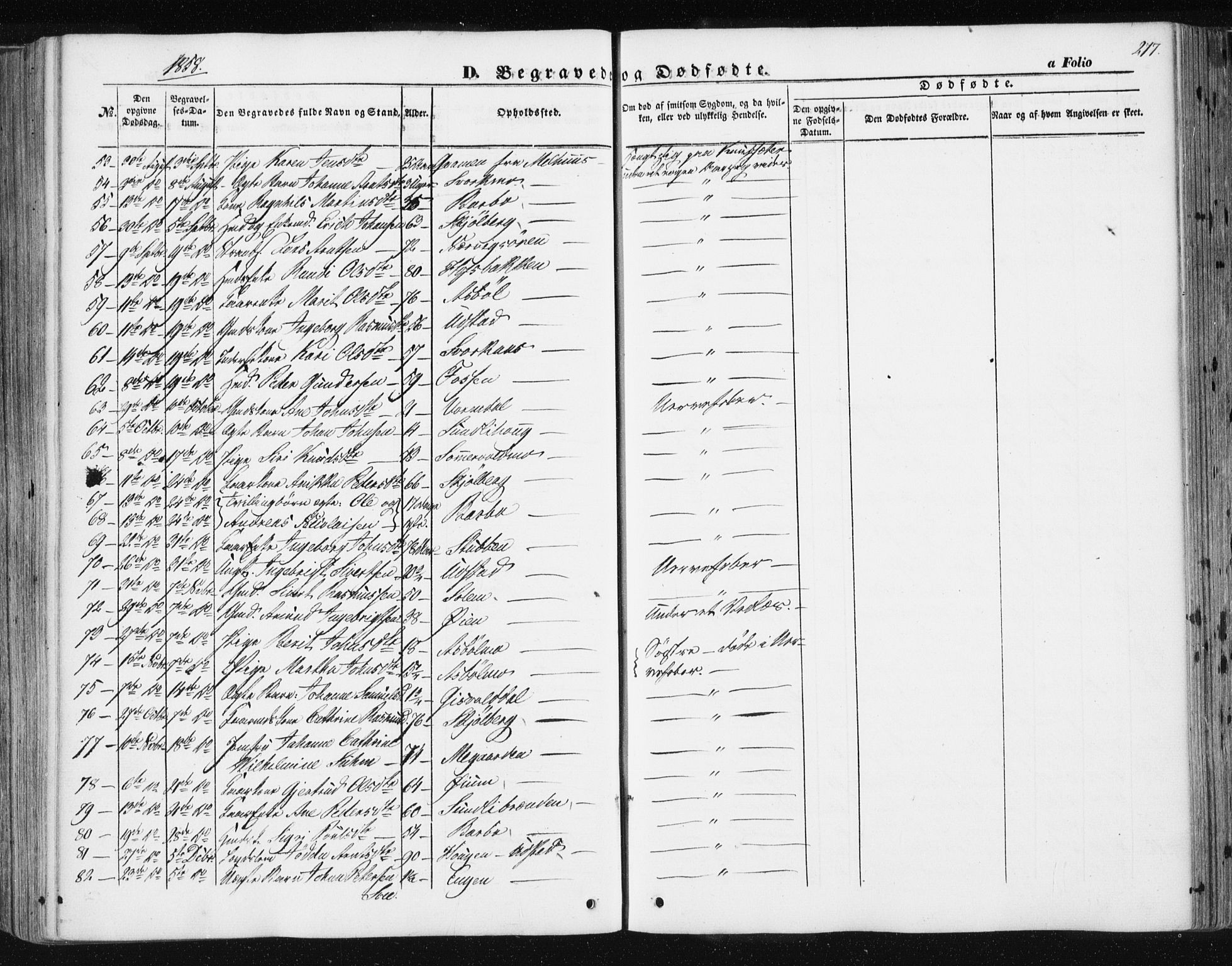 Ministerialprotokoller, klokkerbøker og fødselsregistre - Sør-Trøndelag, AV/SAT-A-1456/668/L0806: Parish register (official) no. 668A06, 1854-1869, p. 277