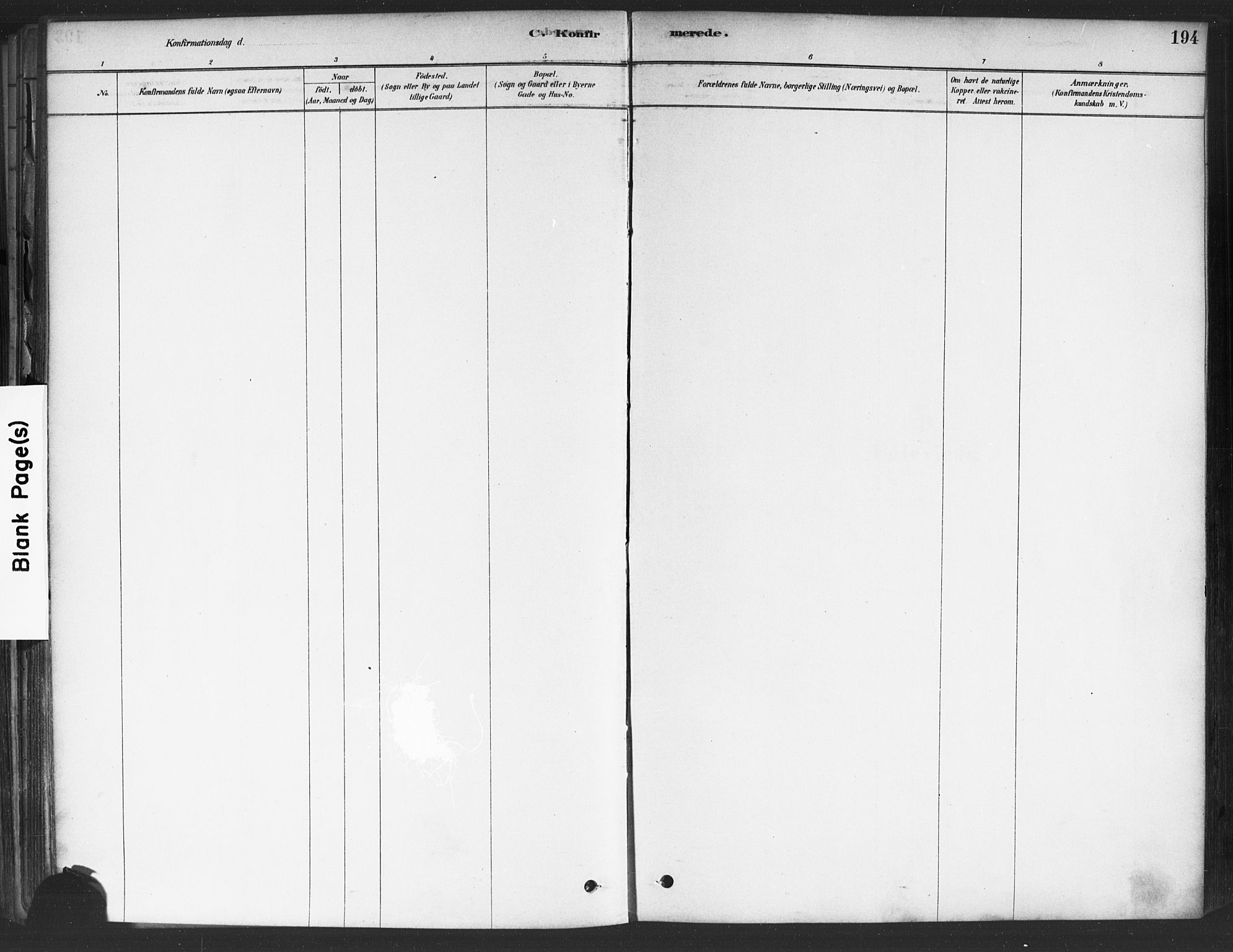 Rakkestad prestekontor Kirkebøker, AV/SAO-A-2008/F/Fa/L0012: Parish register (official) no. I 12, 1878-1893, p. 194