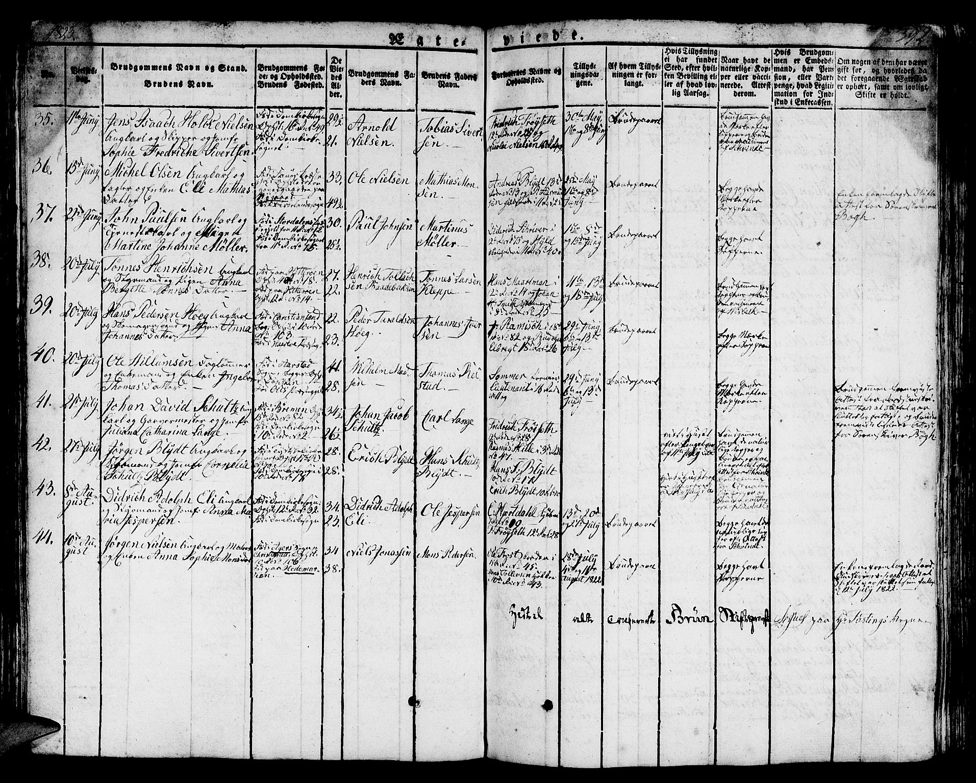 Domkirken sokneprestembete, AV/SAB-A-74801/H/Hab/L0002: Parish register (copy) no. A 2, 1821-1839, p. 393