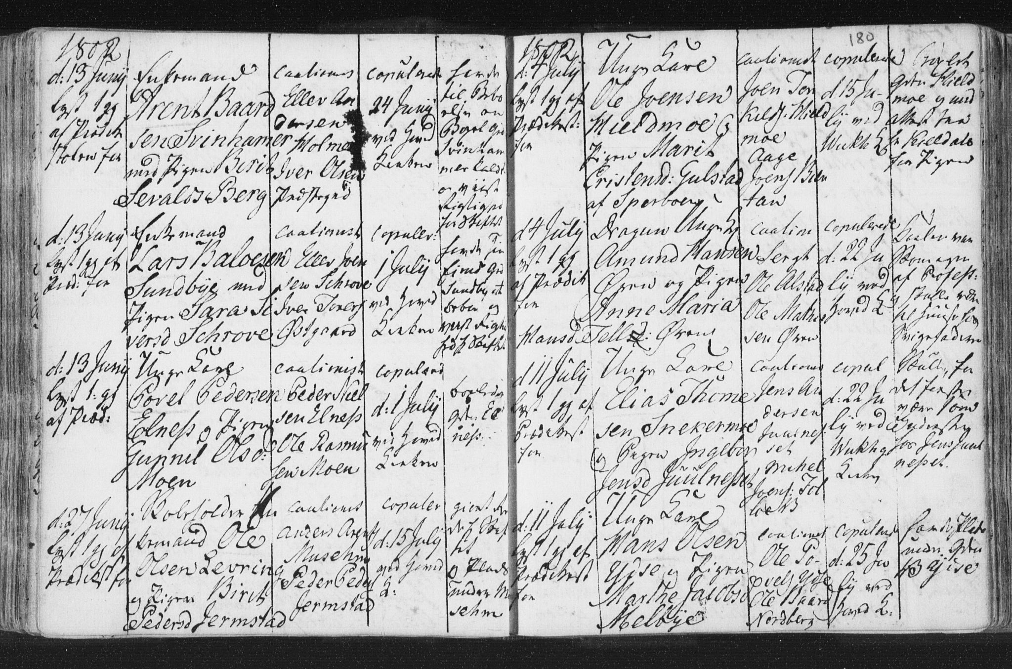 Ministerialprotokoller, klokkerbøker og fødselsregistre - Nord-Trøndelag, AV/SAT-A-1458/723/L0232: Parish register (official) no. 723A03, 1781-1804, p. 180