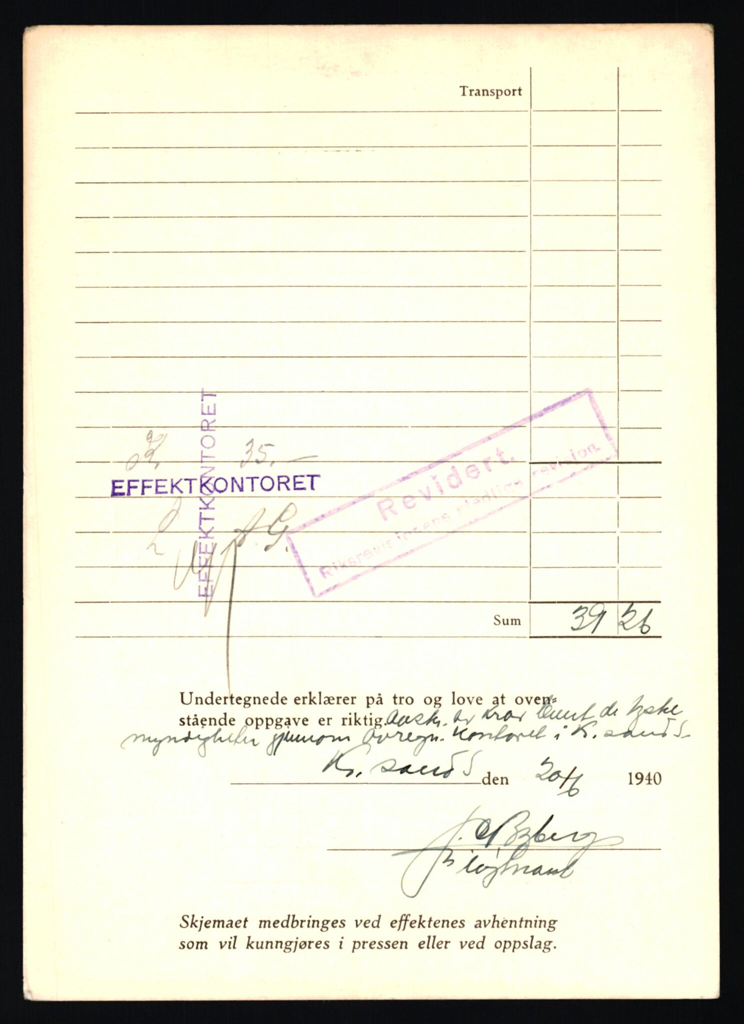 Justisdepartementet, Oppgjørsavdelingen, AV/RA-S-1056/G/Gb/L0081: Oppgaver over ettersøkte sivile effekter: Sudbø - Sveaass, 1940-1942