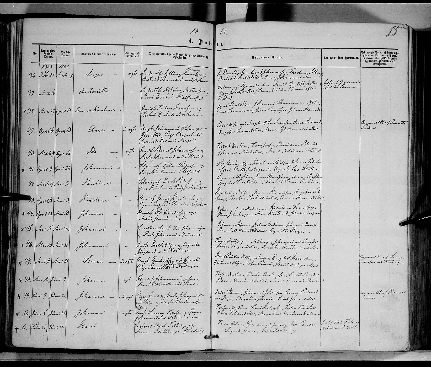 Øyer prestekontor, AV/SAH-PREST-084/H/Ha/Haa/L0006: Parish register (official) no. 6, 1858-1874, p. 85