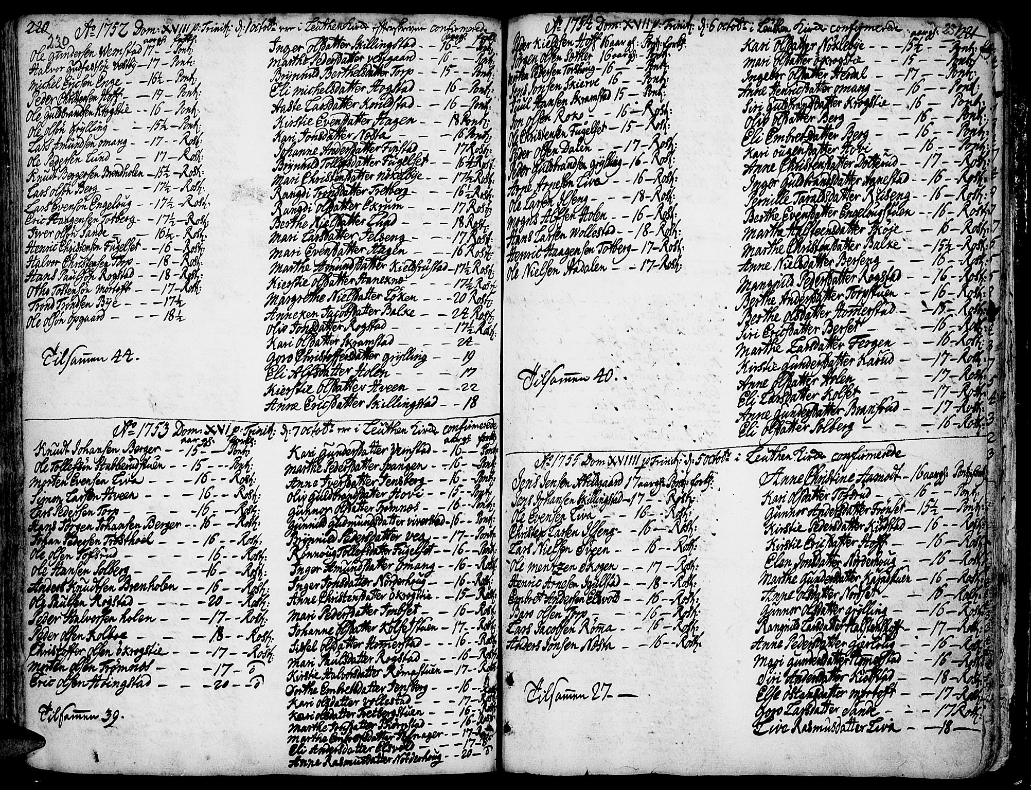 Løten prestekontor, SAH/PREST-022/K/Ka/L0002: Parish register (official) no. 2, 1731-1772, p. 230-231