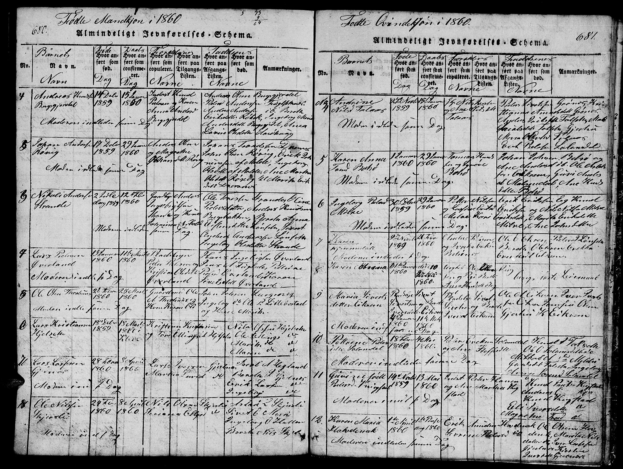 Ministerialprotokoller, klokkerbøker og fødselsregistre - Møre og Romsdal, AV/SAT-A-1454/555/L0665: Parish register (copy) no. 555C01, 1818-1868, p. 680-681