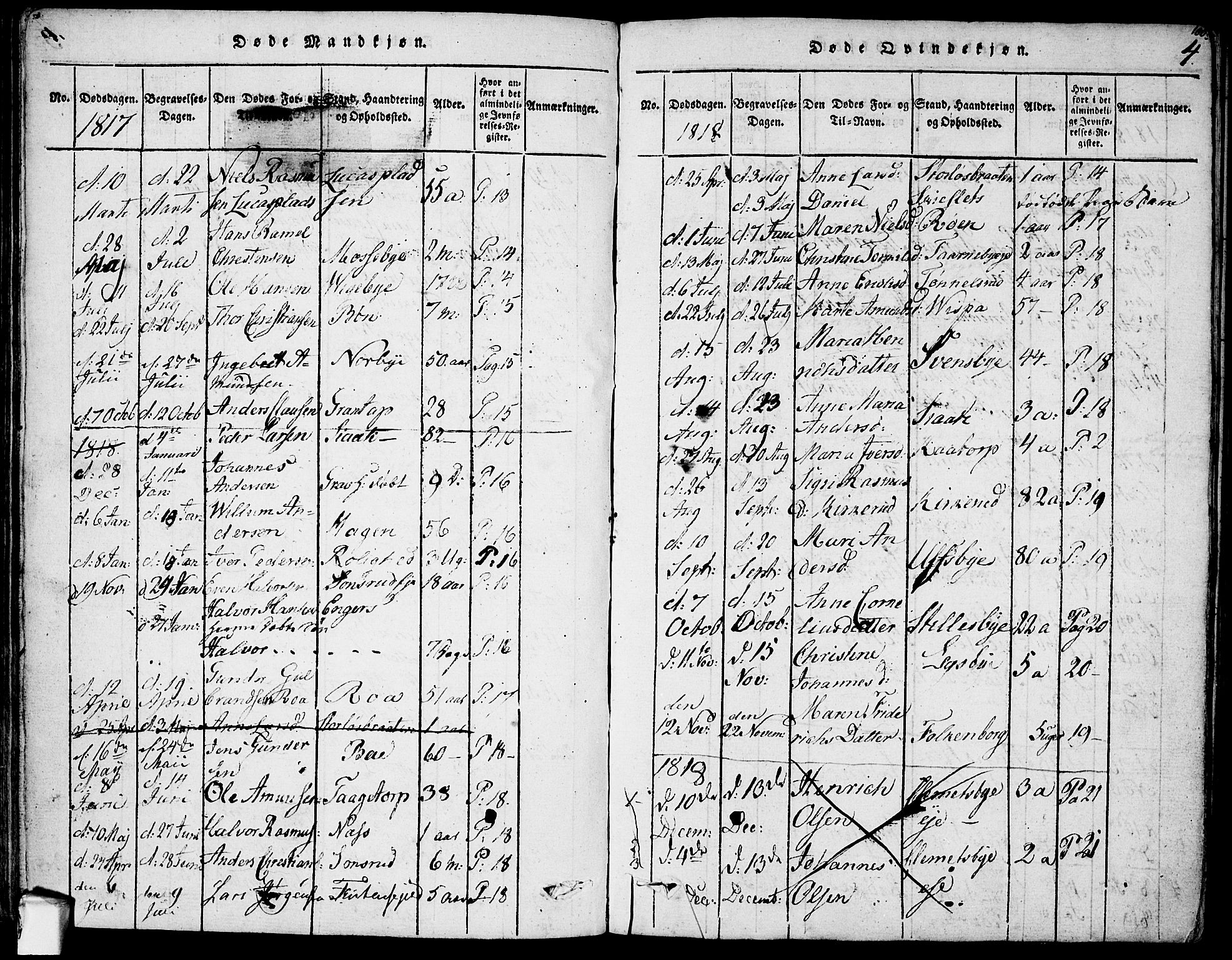 Rødenes prestekontor Kirkebøker, AV/SAO-A-2005/F/Fa/L0004: Parish register (official) no. I 4, 1814-1838, p. 100