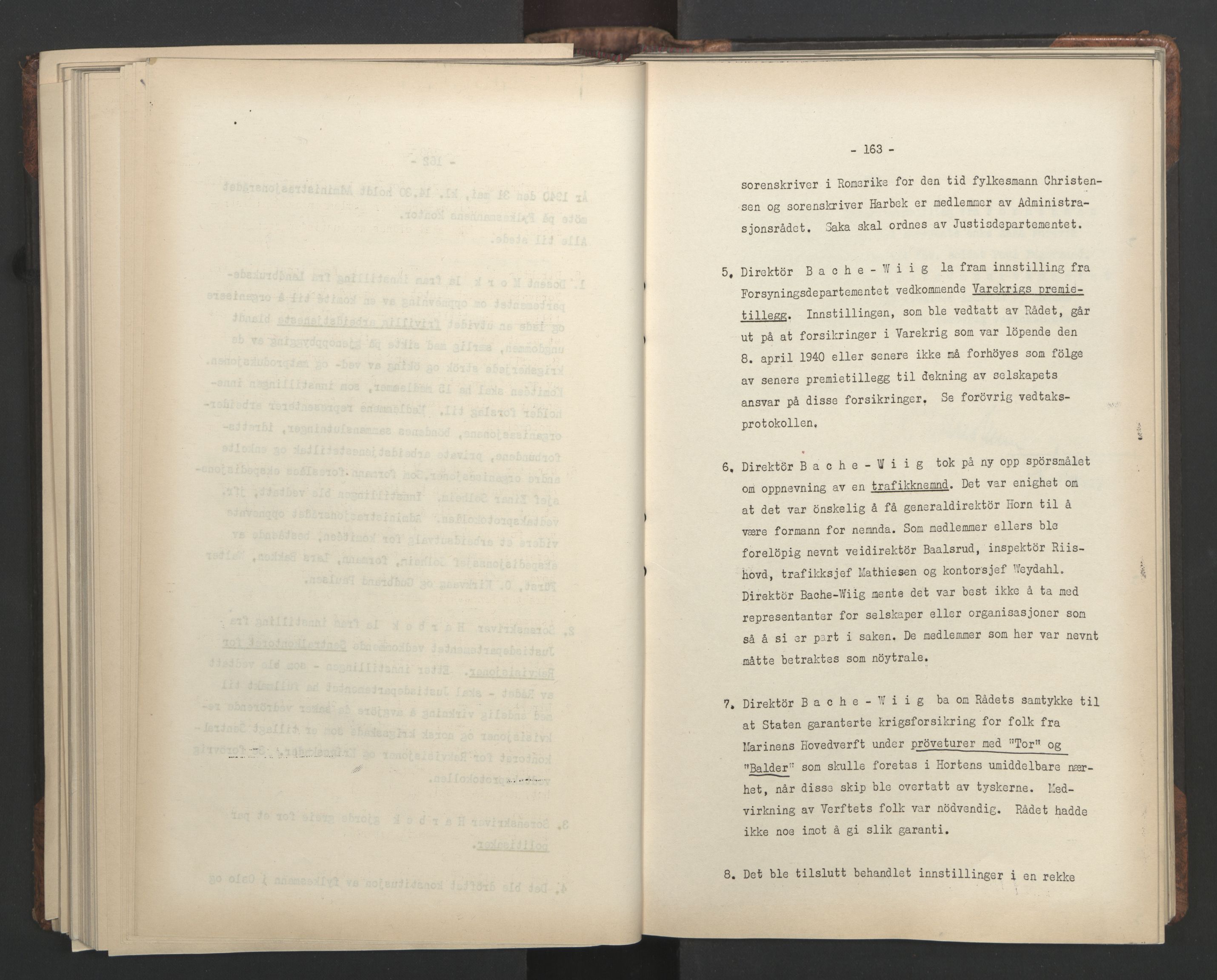 Administrasjonsrådet, AV/RA-S-1004/A/L0001: Møteprotokoll med tillegg 15/4-25/9, 1940, p. 163