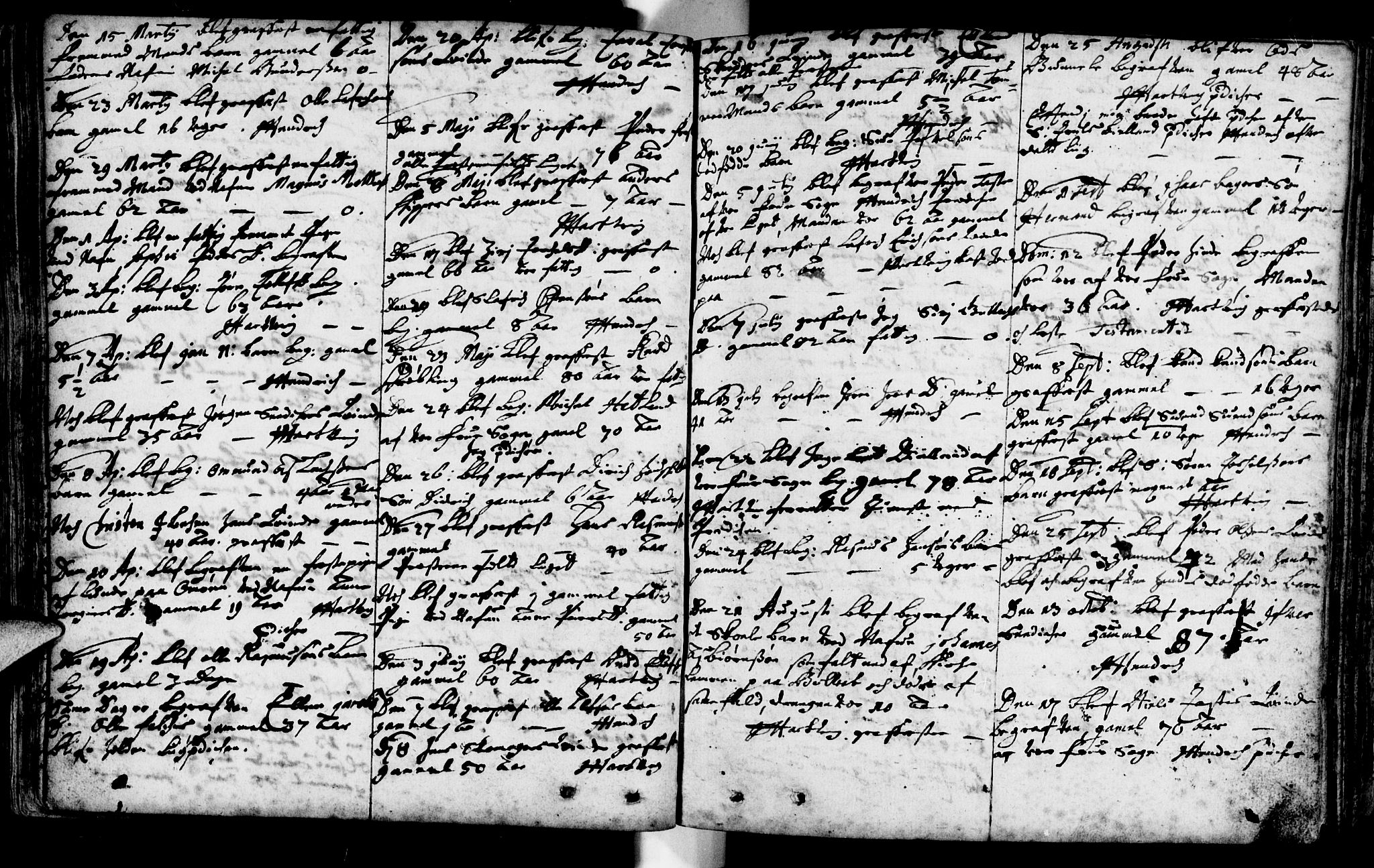 Domkirken sokneprestkontor, SAST/A-101812/001/30/30BA/L0001: Parish register (official) no. A 1 /1, 1688-1727