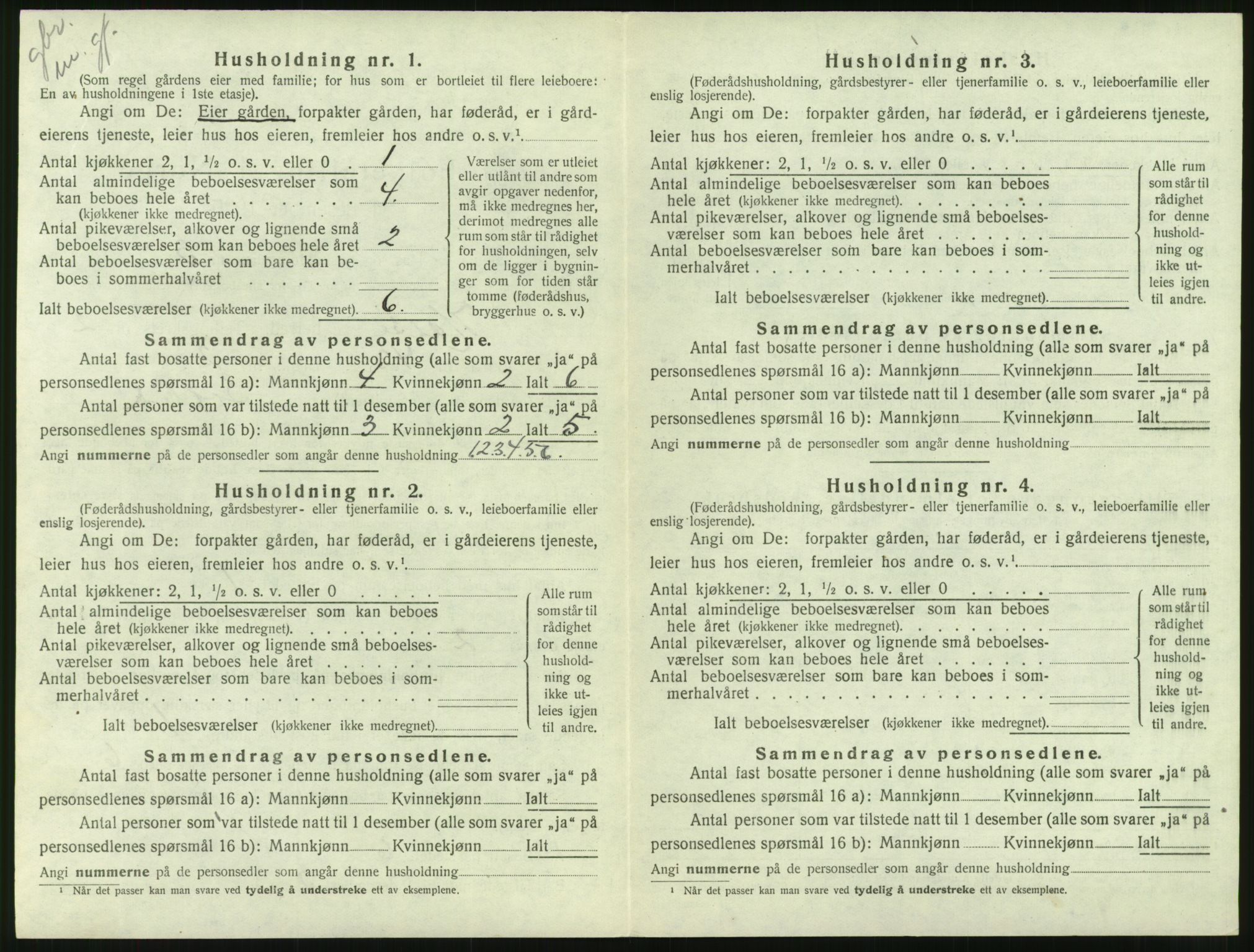 SAT, 1920 census for Halsa, 1920, p. 111